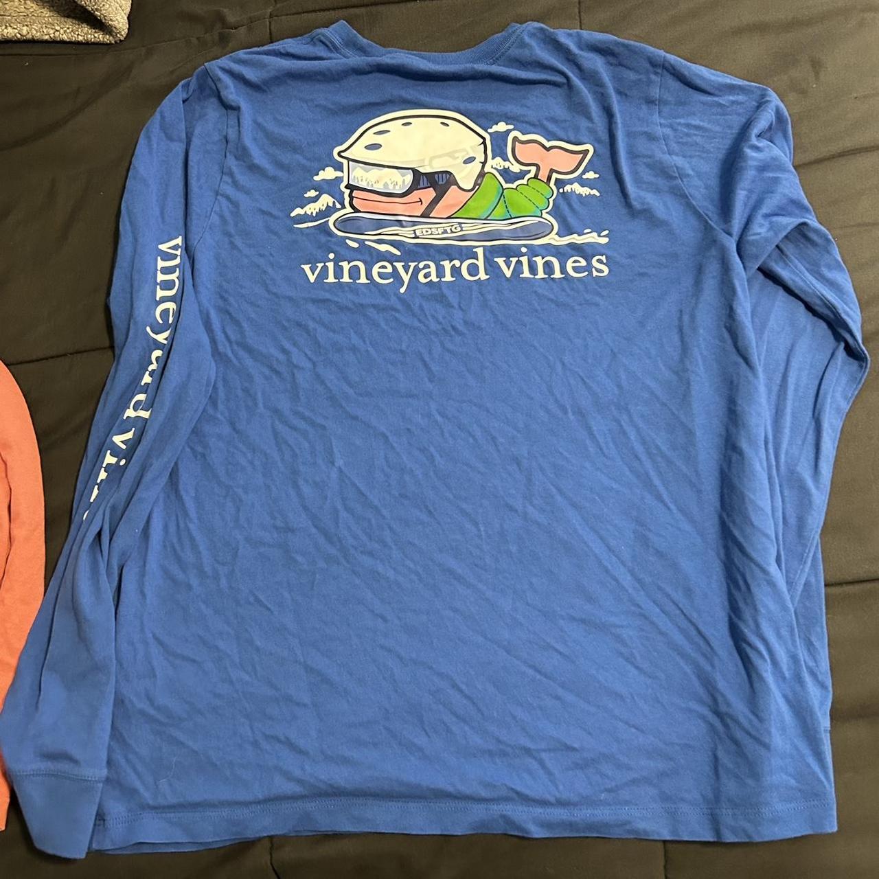 blue vineyard vines long sleeve. small stain showed... - Depop