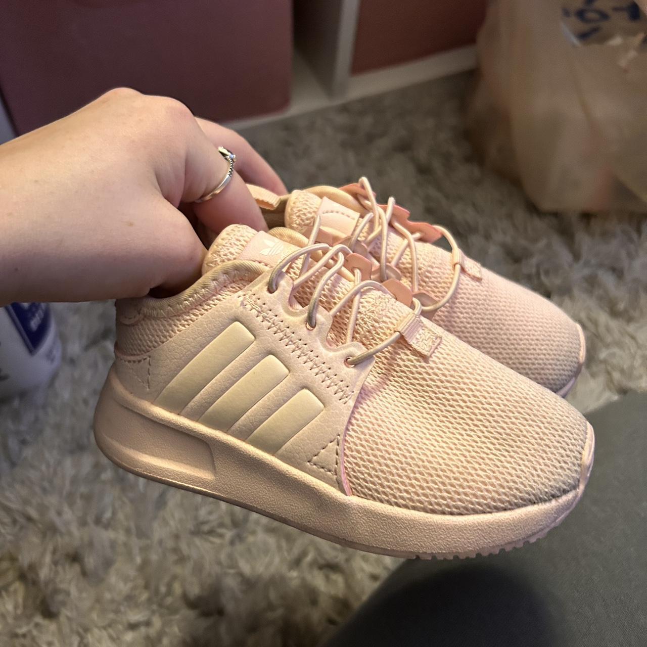 tan and pink adidas