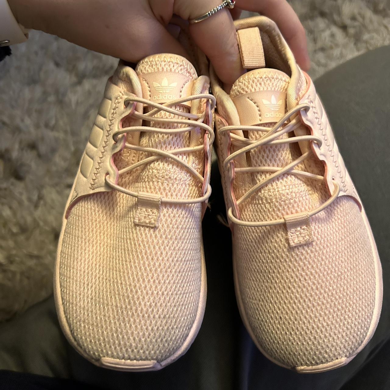 tan and pink adidas