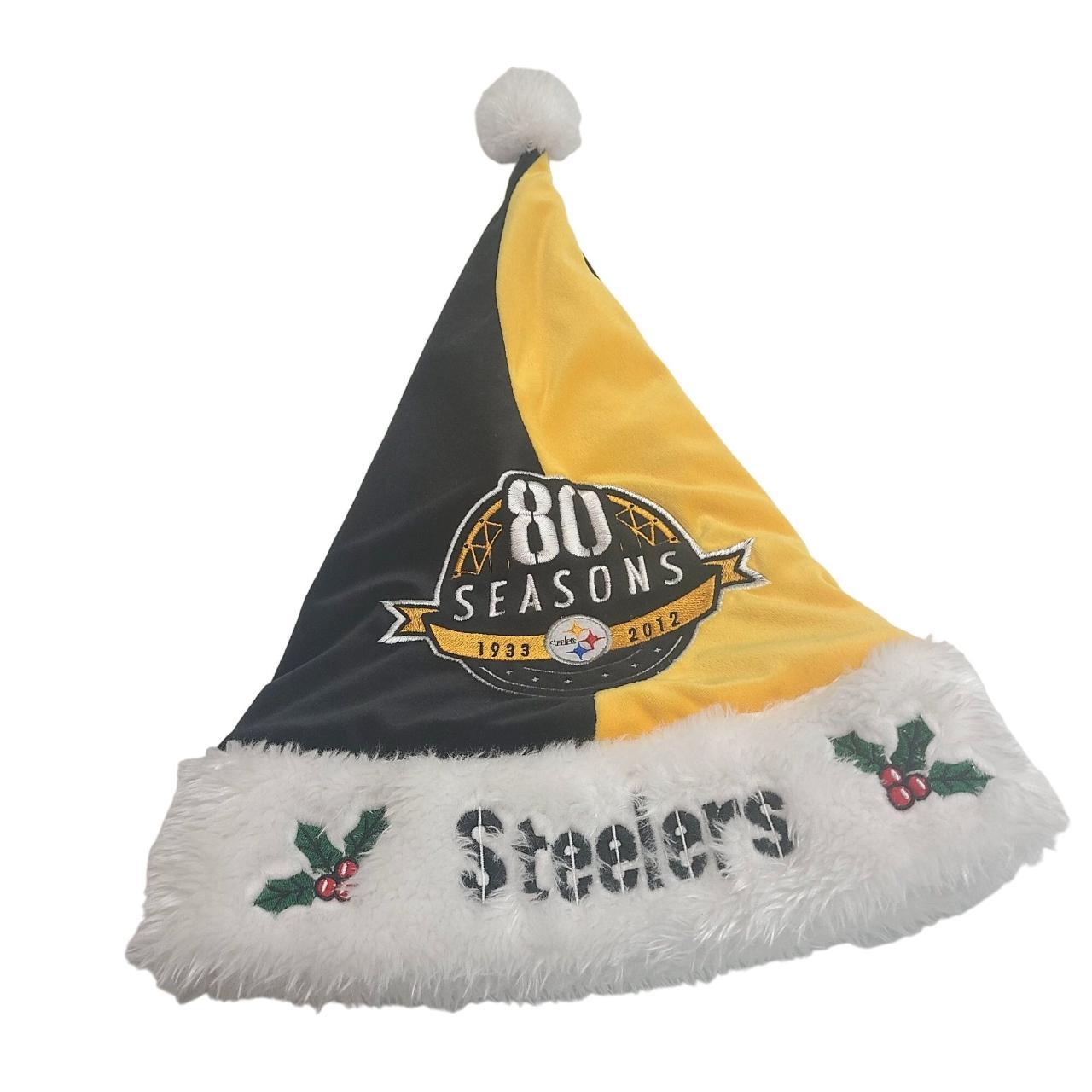 Pittsburgh Steelers Black & Yellow Santa Hat