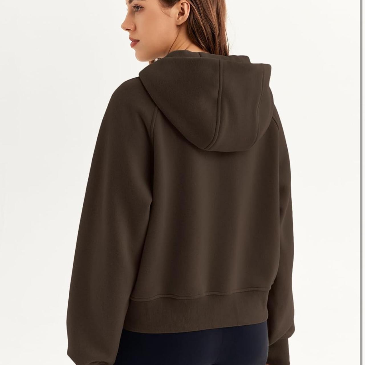 Brown scuba dupe, zip up, NWOT, never worn, thick... Depop