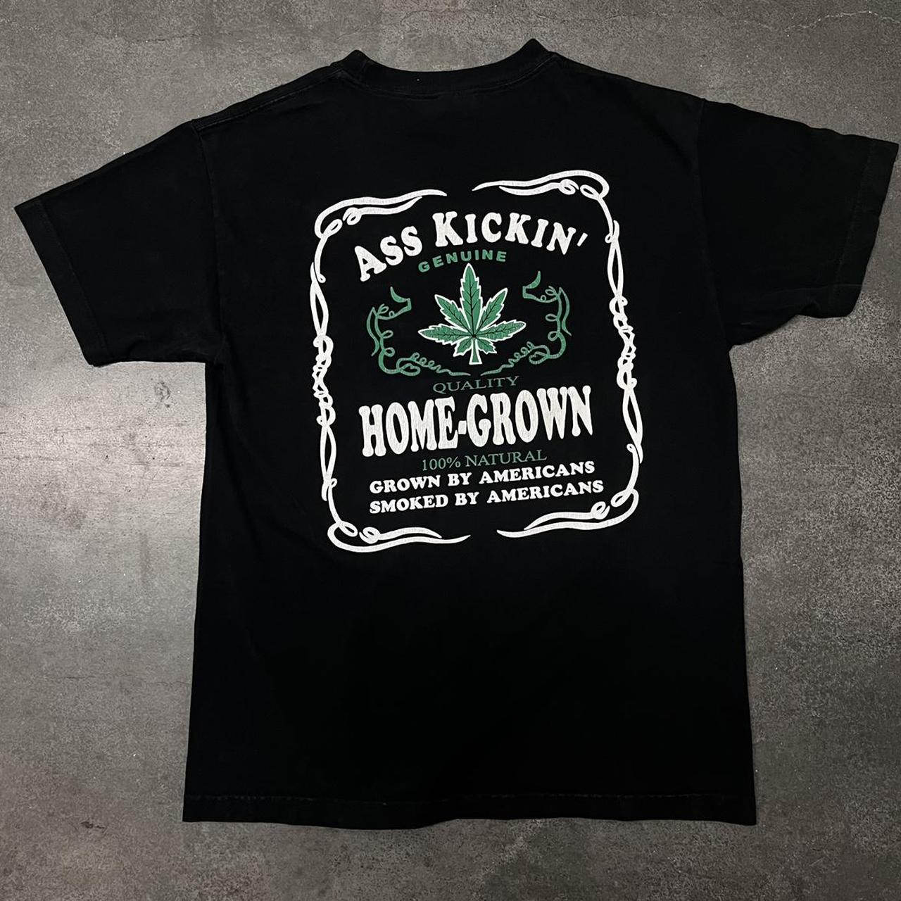 Y2K Ass Kickin' Home Grown Weed T-Shirt Simple | Depop