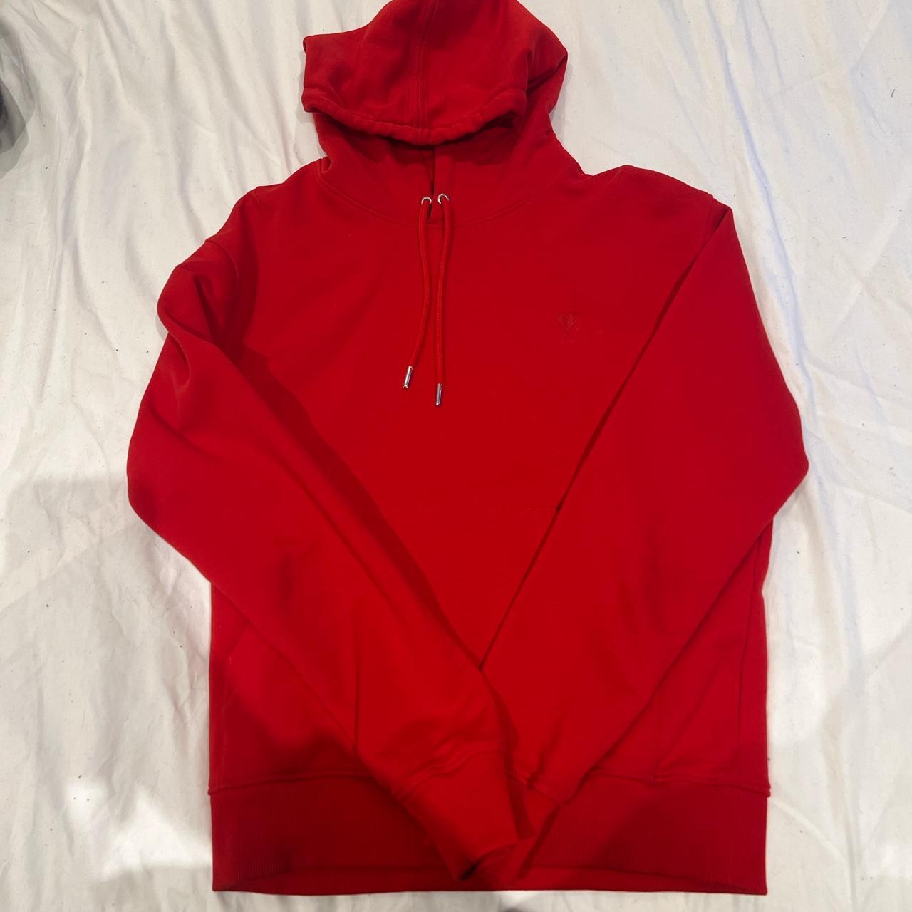 Ami Paris red little heart hoodie Worn only a few... - Depop