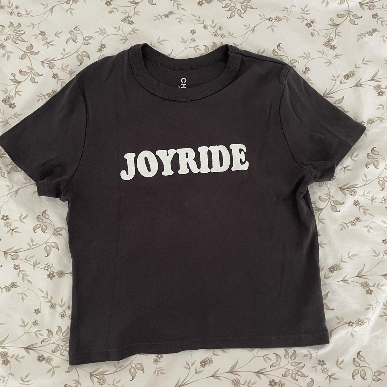 cherry la joyride baby tee t shirt dark gray... Depop