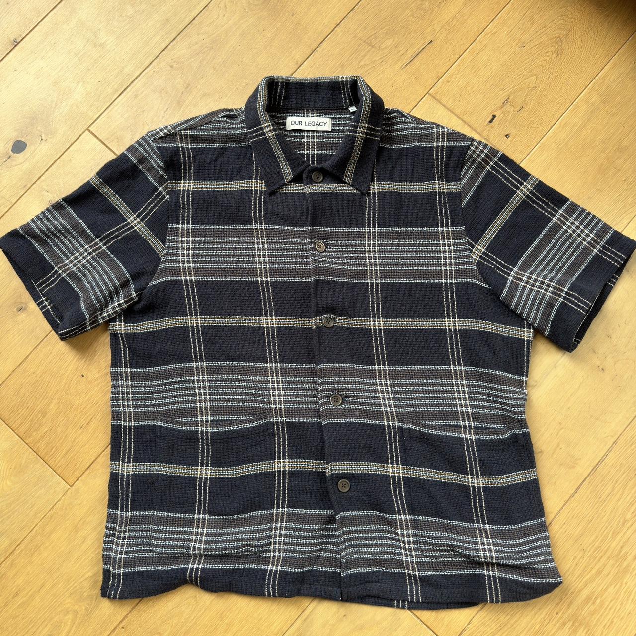 OUR LEGACY - Elder Shirt Navy SIZE 50 Retail £210... - Depop
