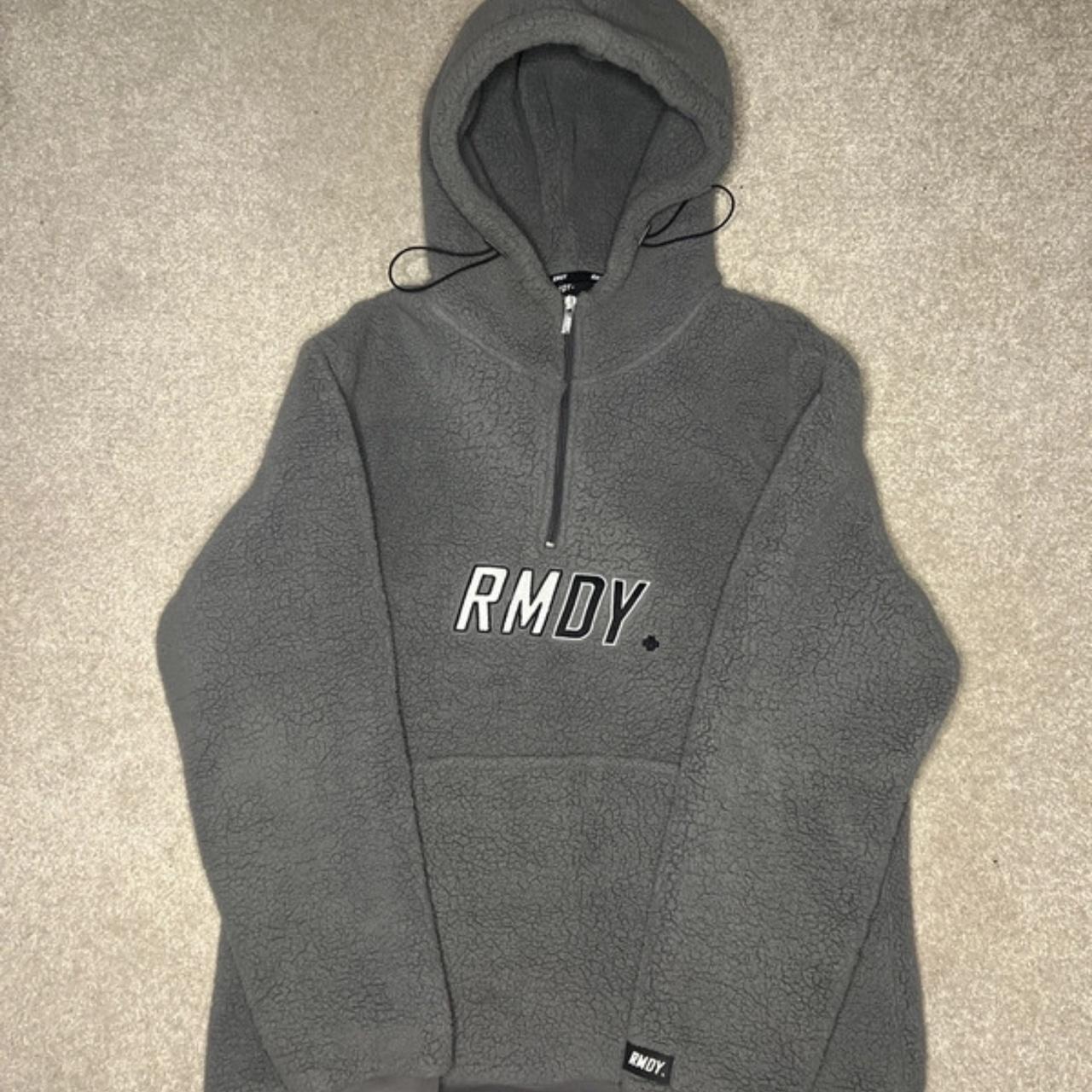 RMDY grey teddy bear hoodie L Perfect Depop
