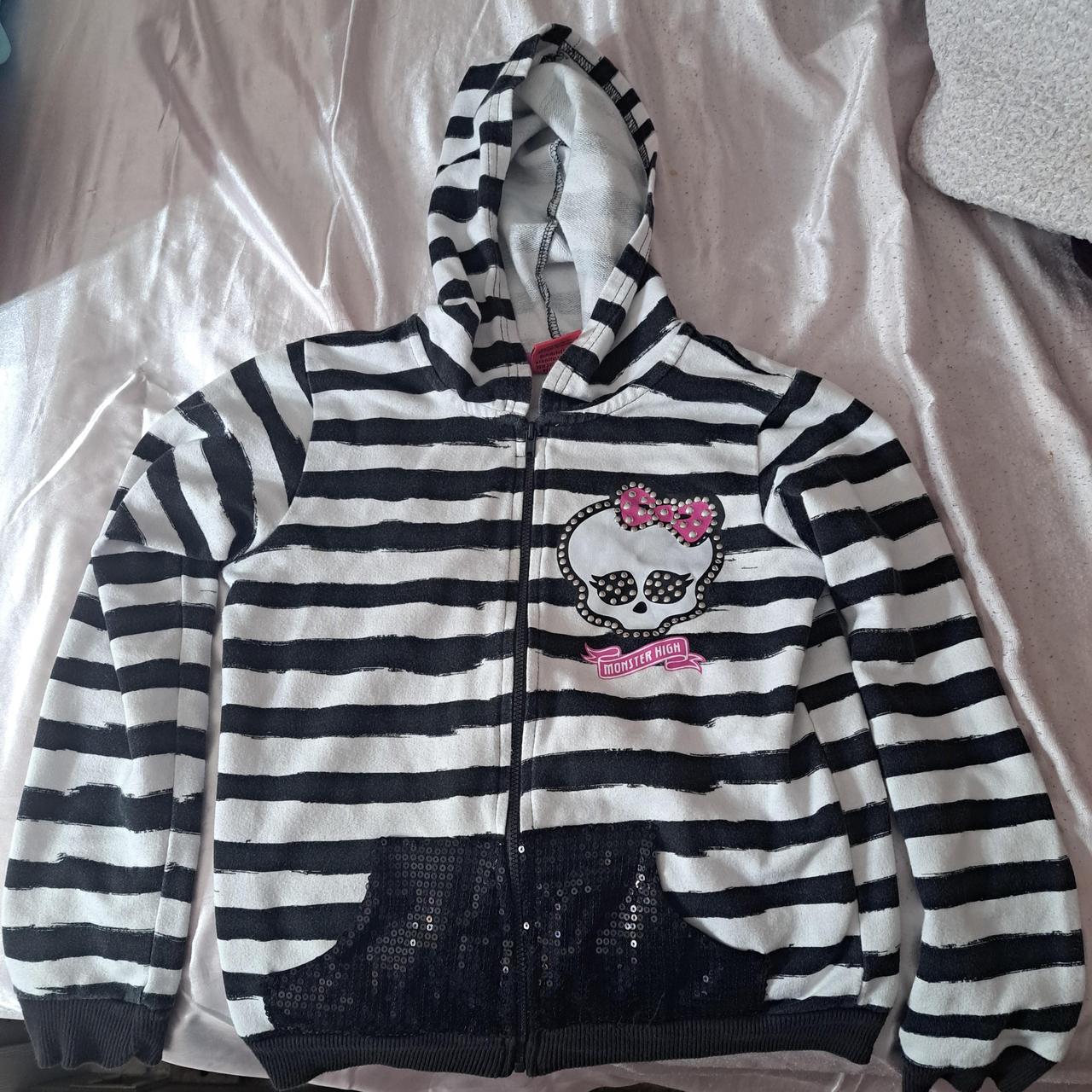 monster high jacket/baby tee (??) size 10/12 in... - Depop