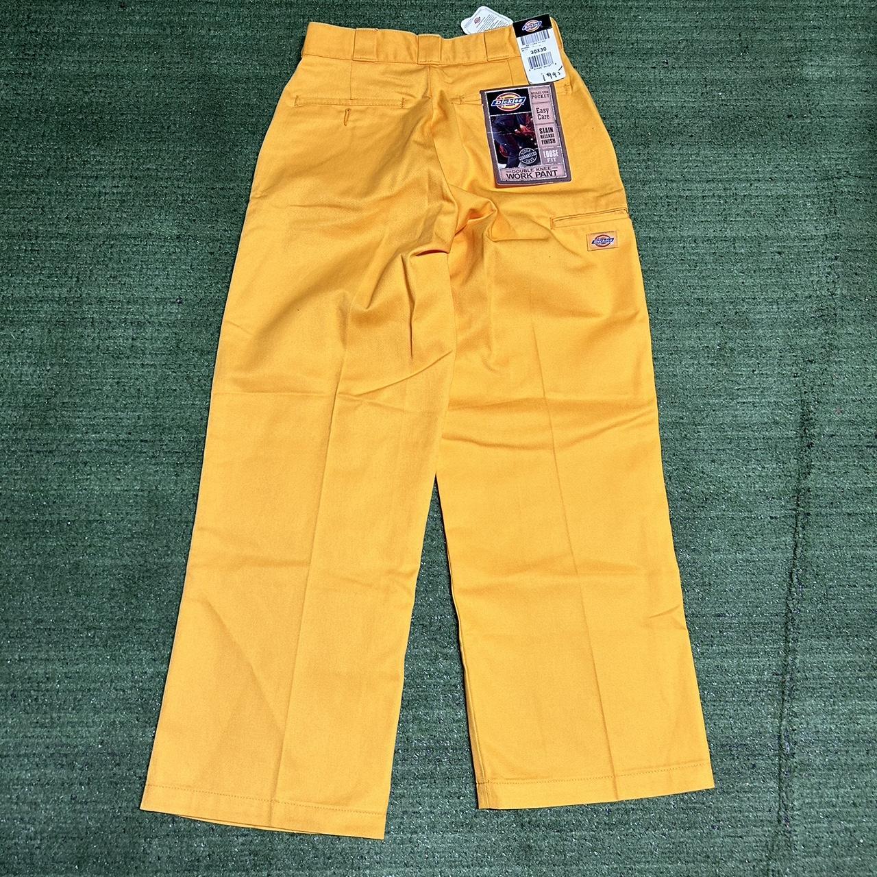 Brand new yellow dickies double knee pants Size... - Depop