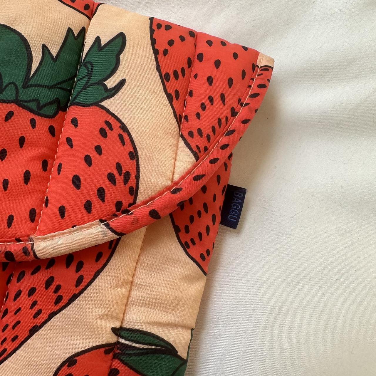 Baggu Strawberry Laptop Puffy Case barley used Depop