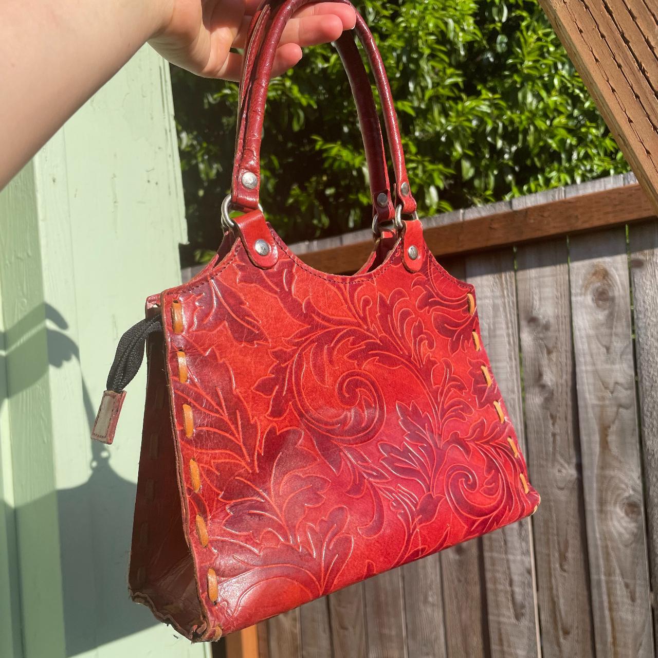 absolutely gorgeous vintage red leather purse !! ... - Depop