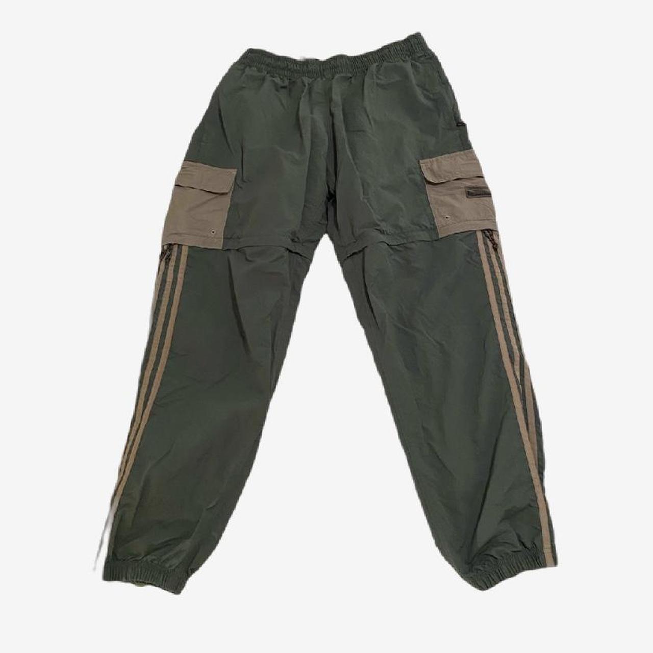 green adidas track pants with pockets swishy... - Depop