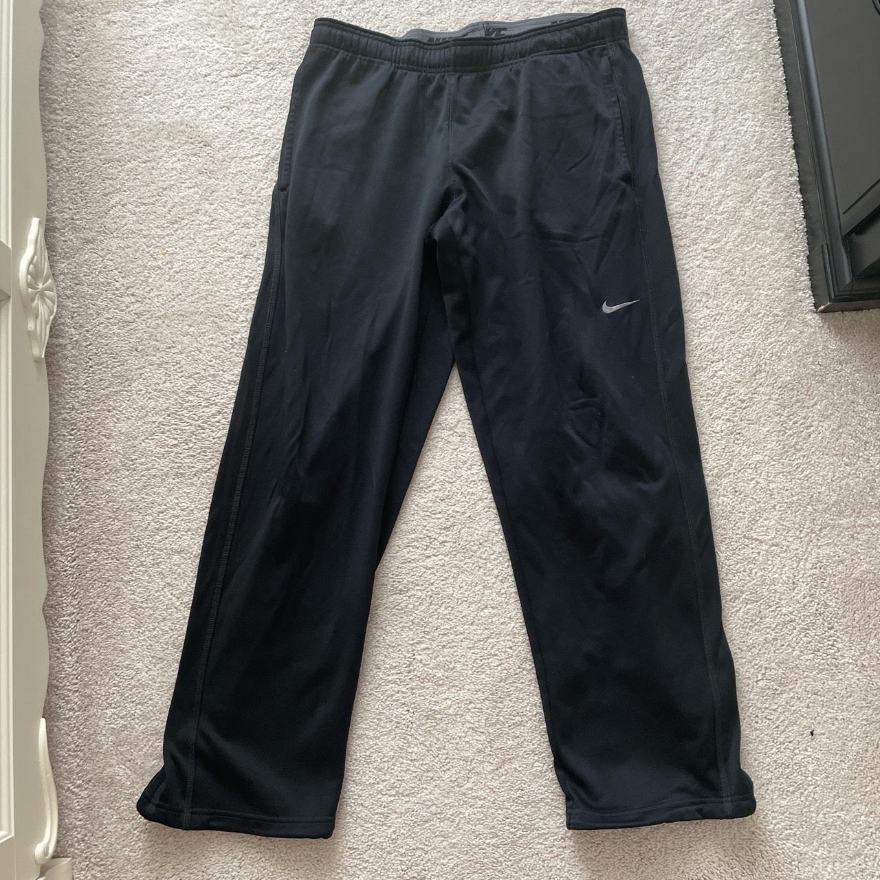 nike wide leg black pants #therma-fit - Depop