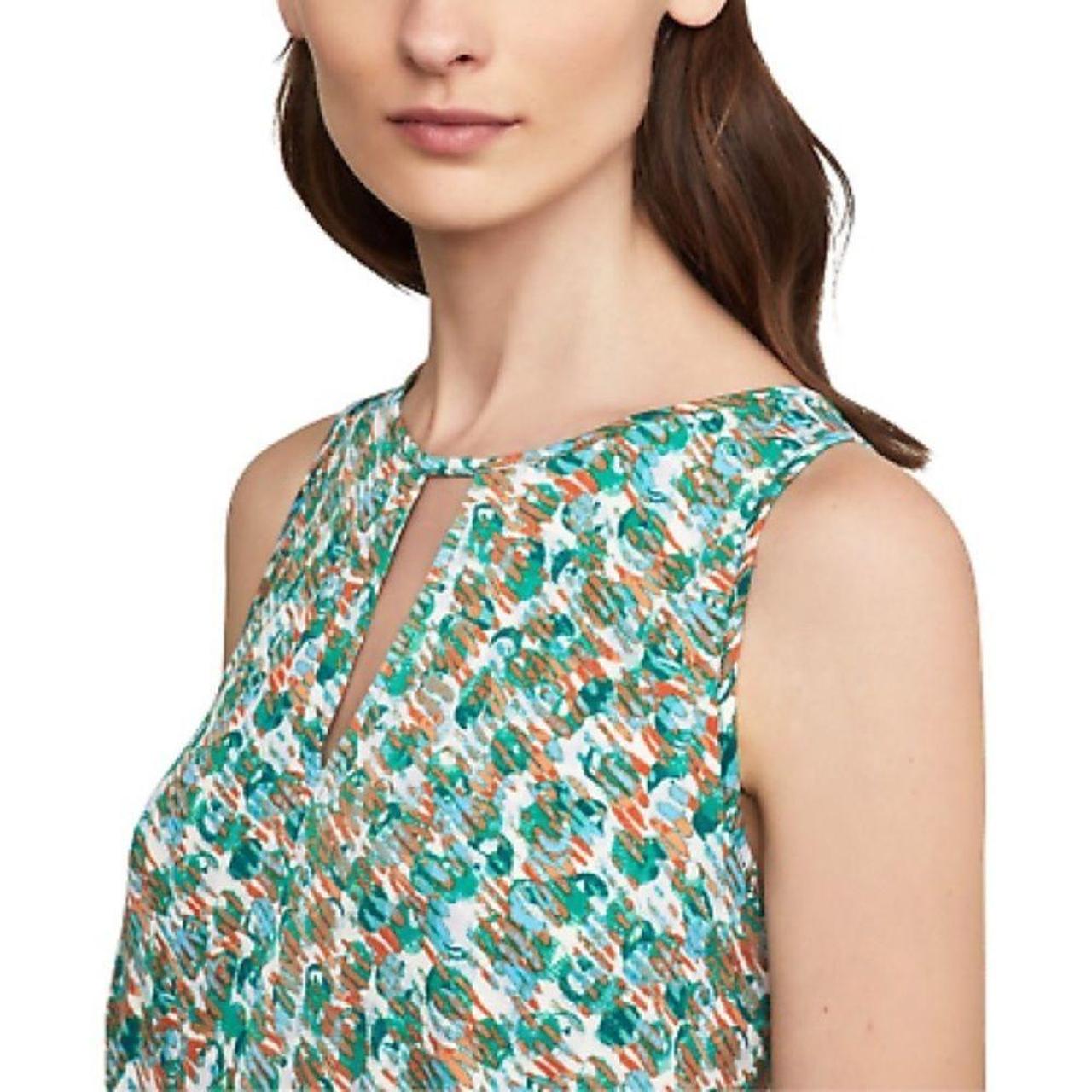 BCBGMAXAZRIA Printed Keyhole Cutout Romper