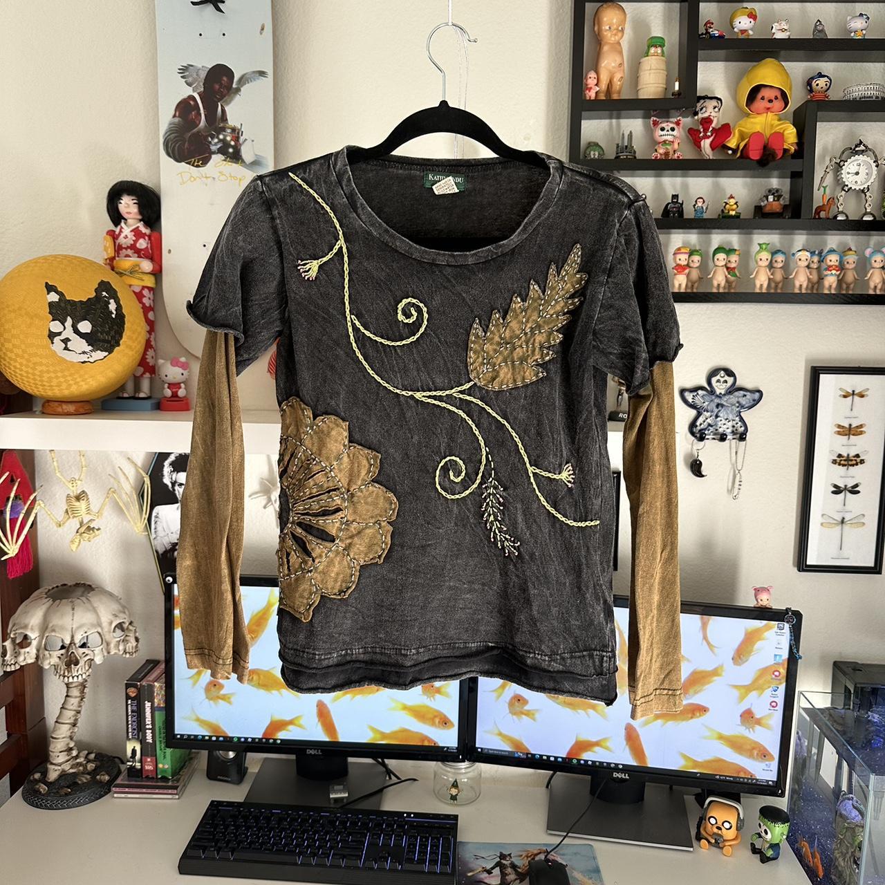 Kathmandu imports, leafy, grey, and green, long... Depop