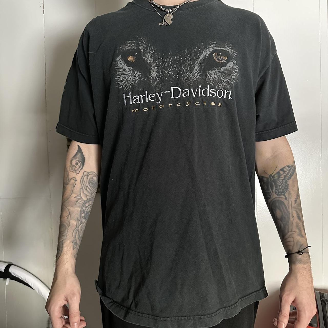 Vintage Grunge Harley Davidson Wolf Eyes T-shirt....