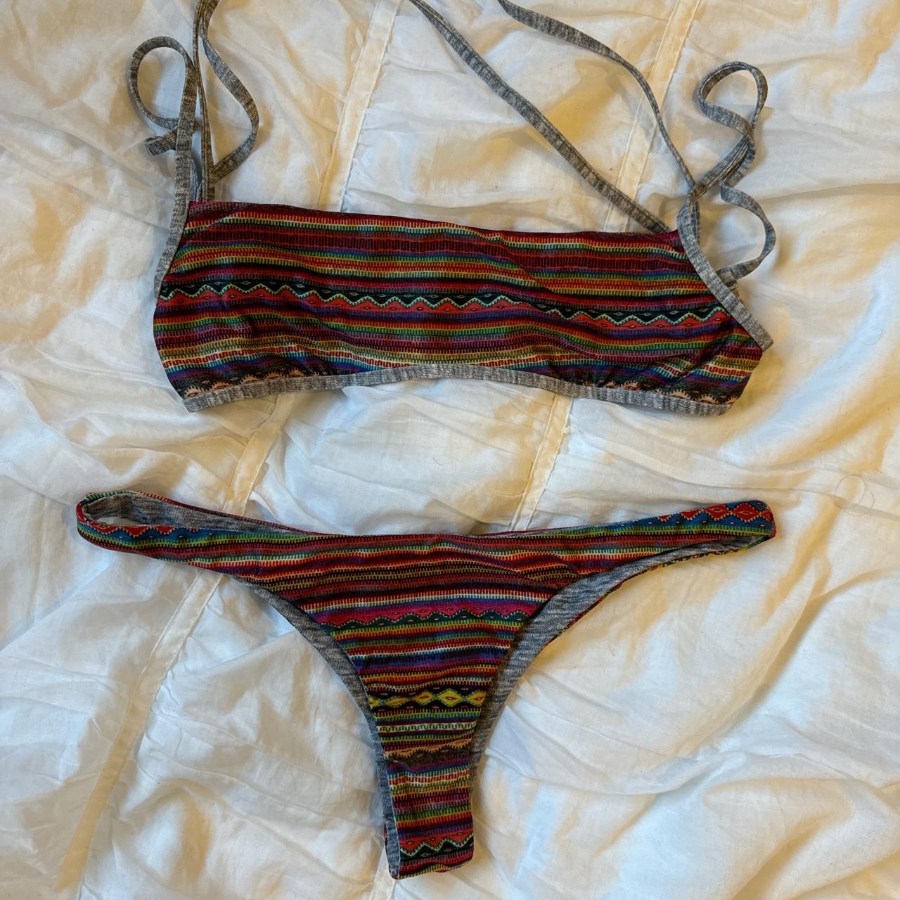 Missoni vibes Tigerlily bikini Reversible with grey... - Depop