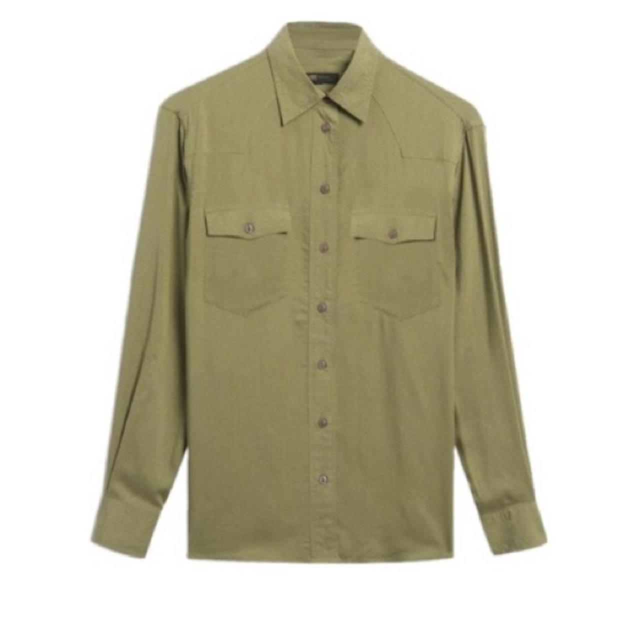 NWT Frye Olive Green Button Down hotsell Top•