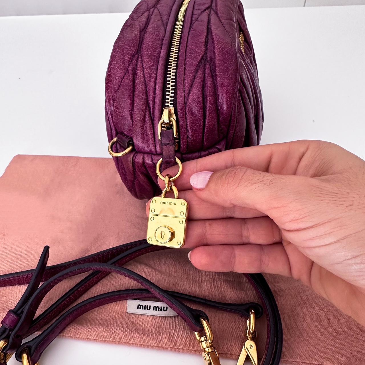 MIU MIU Matelassé Bag in Purple with Dark | Depop