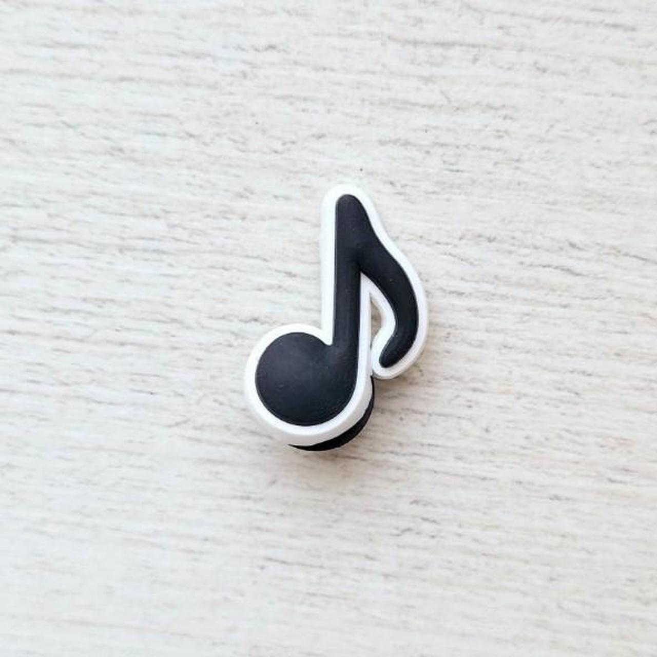 Super Cute White and Black Music Note Jibbitz Depop