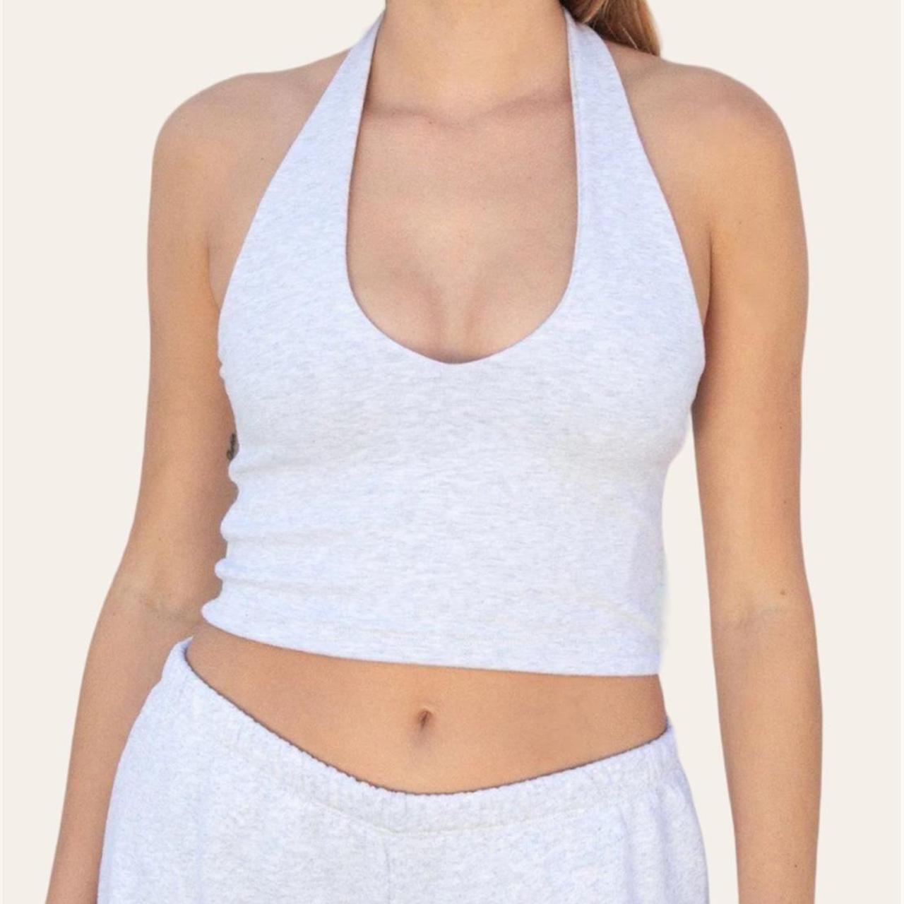 brandy melville alexis halter top, - thick material