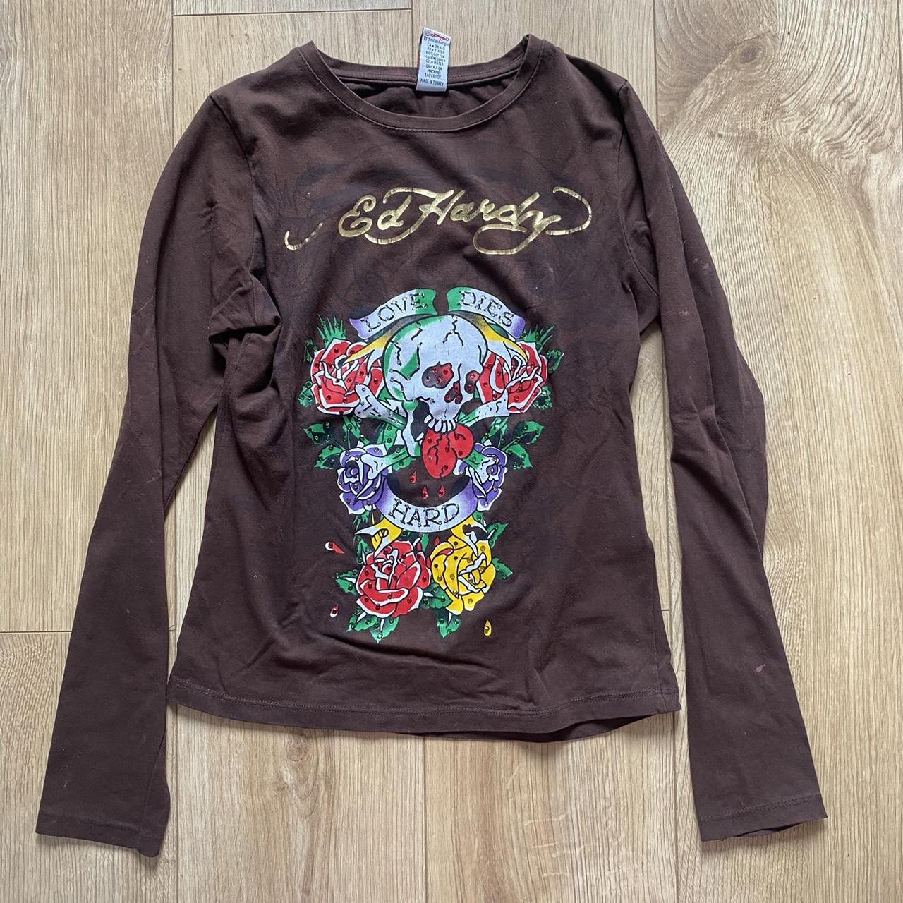 Original authentic Vintage Ed hardy long sleeve,... - Depop