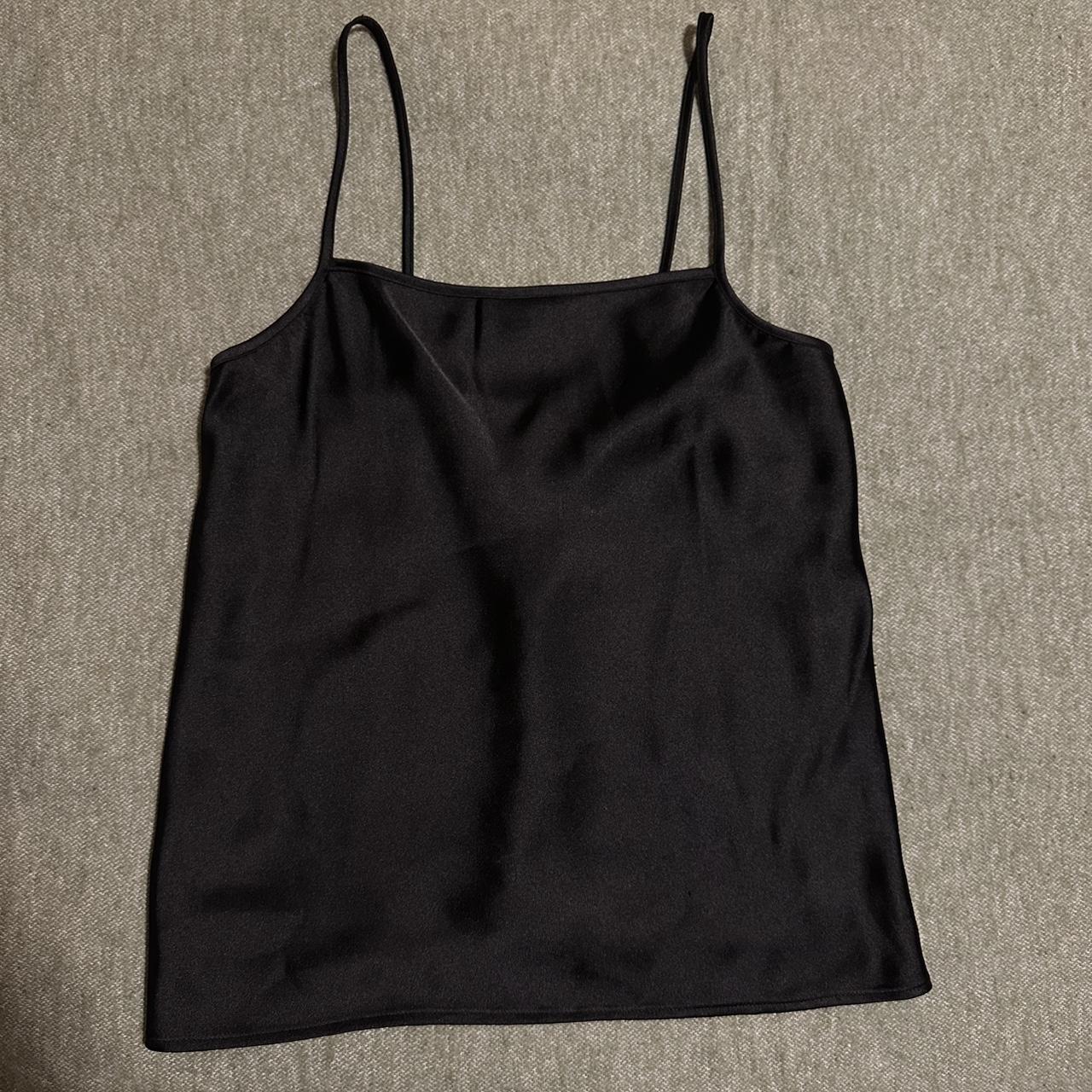Mango Women's Tank top - Black - S – Black Mango satin cami top