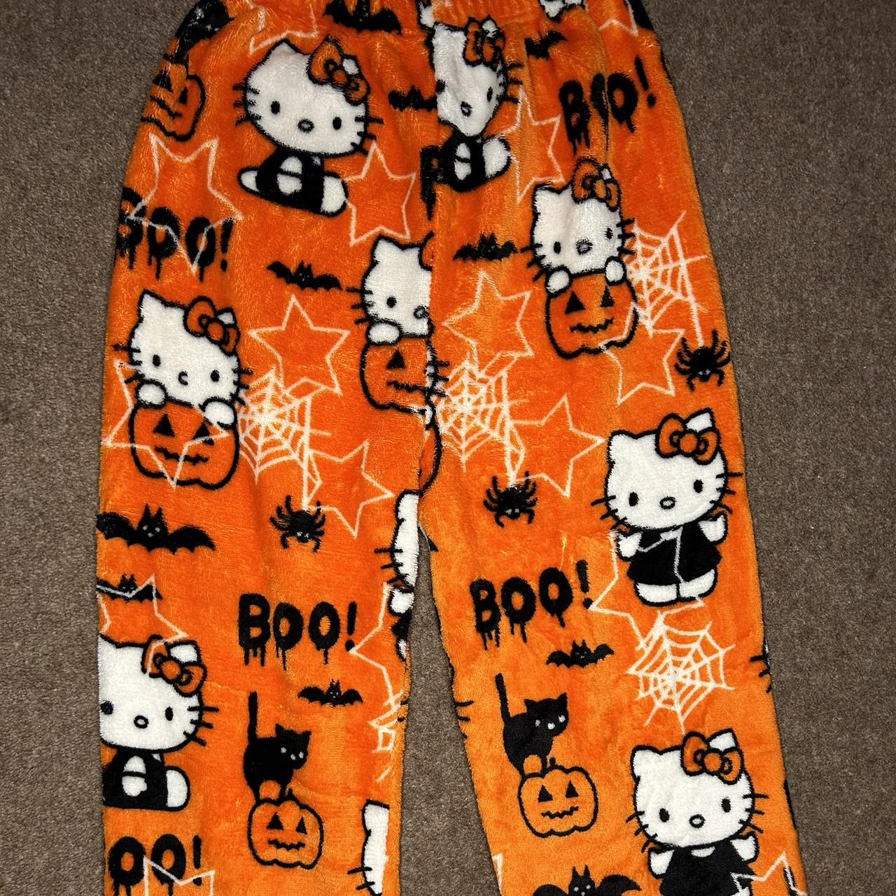 Halloween hello kitty pyjama pants Size Xs S... Depop