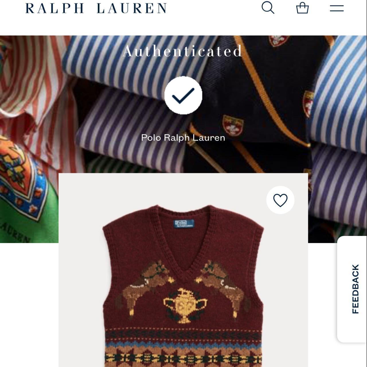 LAUREN by store Ralph Lauren Vintage Horse Equestrian Sweater Vest