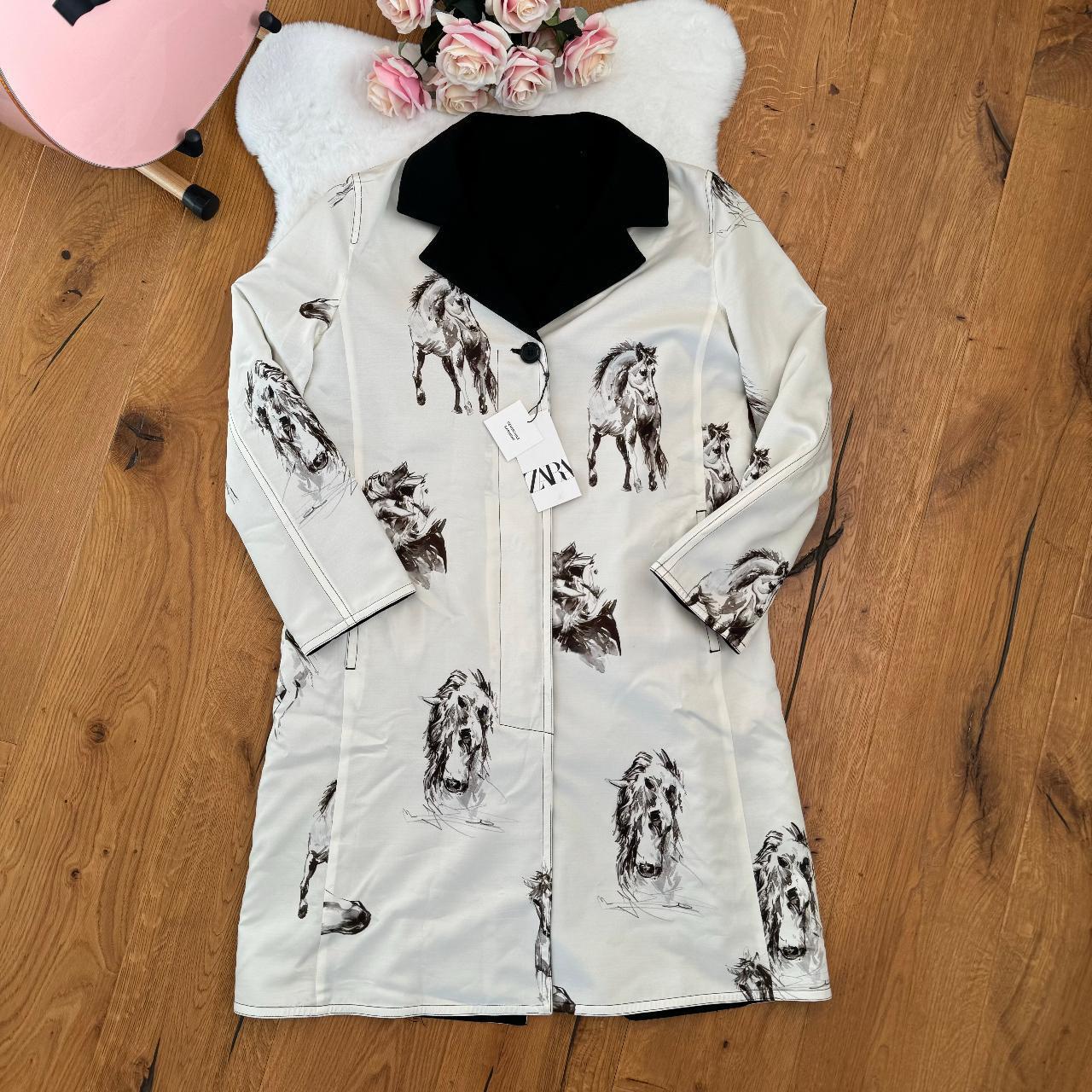 ZARA COAT WITH HORSES REVERSIBLE Long