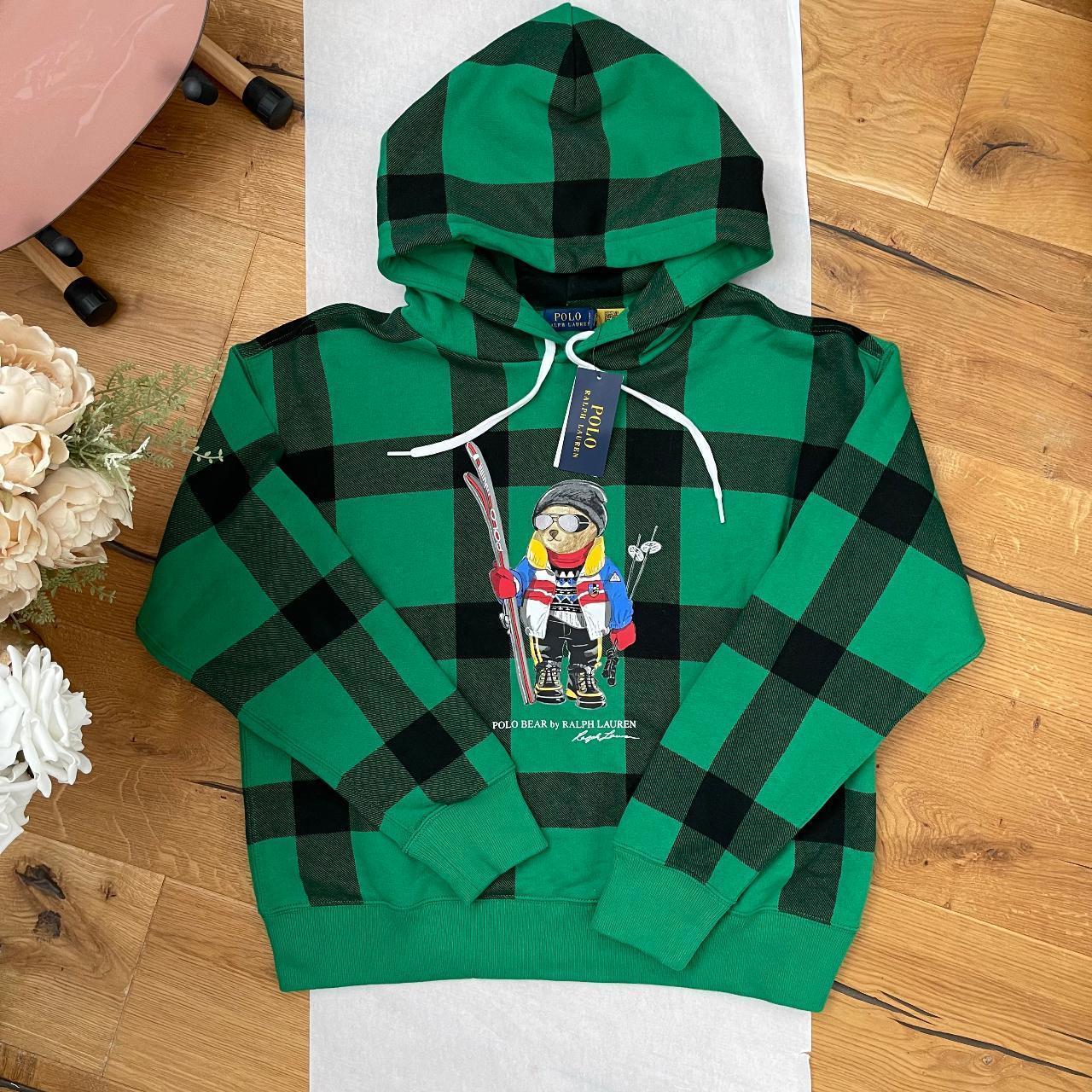 Polo RALPH LAUREN Bear HOODIE TARTAN Teddy Green. Depop