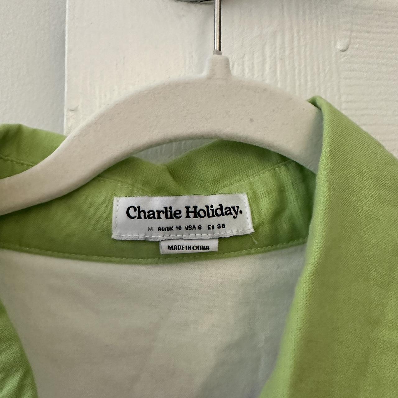 Charlie Holiday Women's Green and Purple Blouse (3)