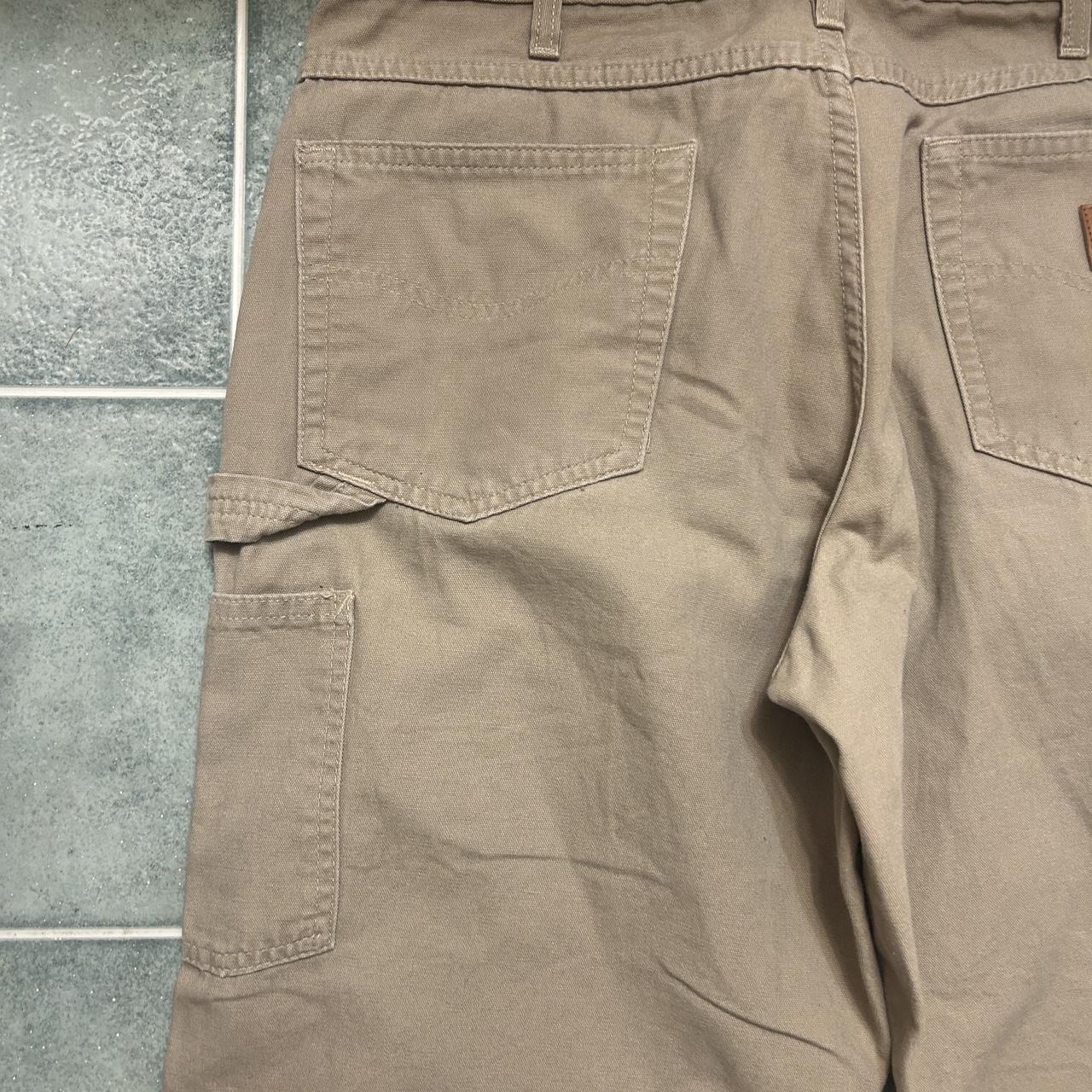 Super Clean Tan Carhartt Carpenter Pants waist... - Depop