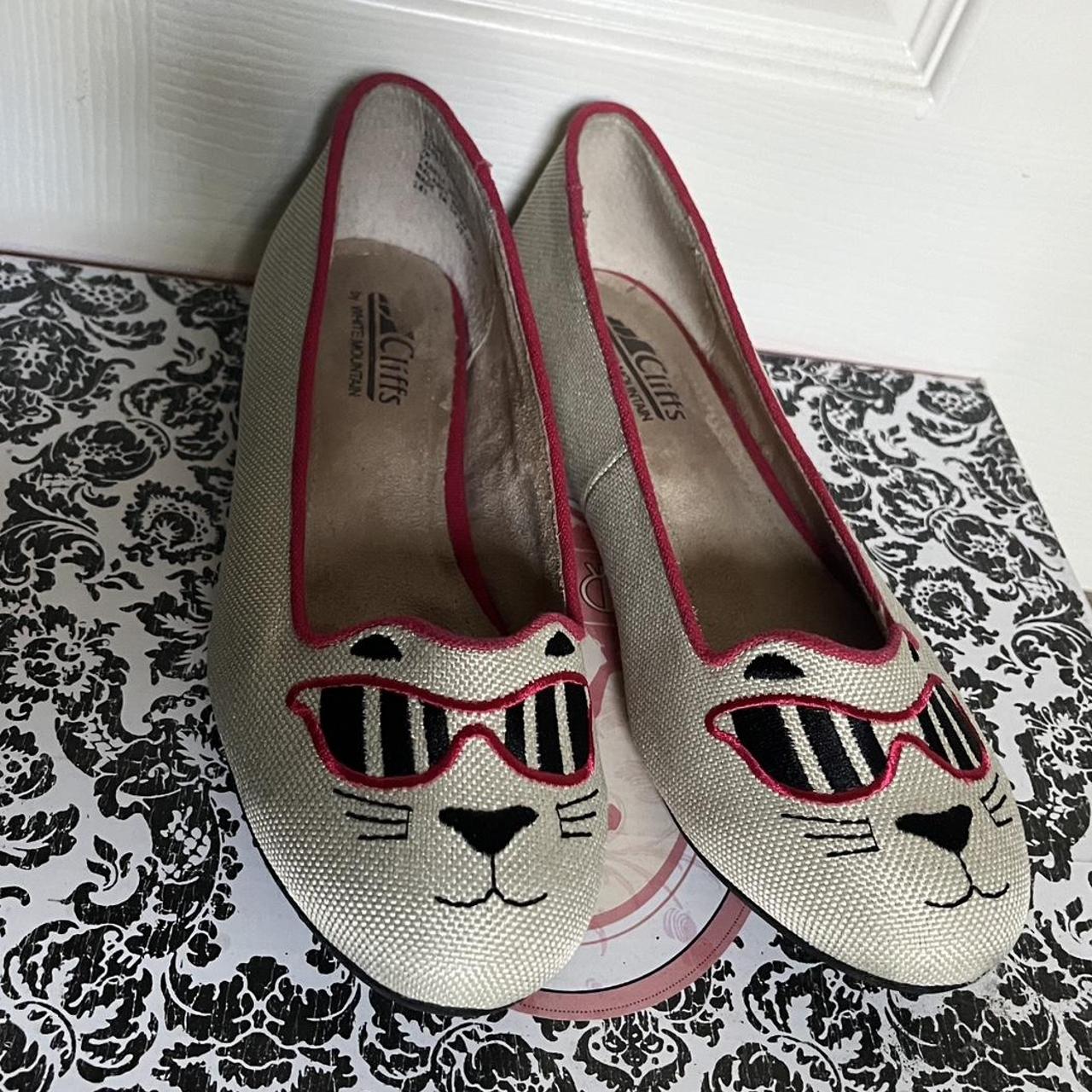 cat ballet flats with tiny hidden heel twee... Depop