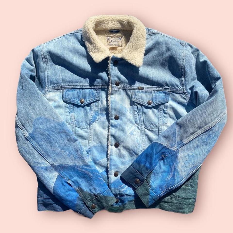 Vintage Polo Ralph Lauren denim jacket Wool flannel - Depop