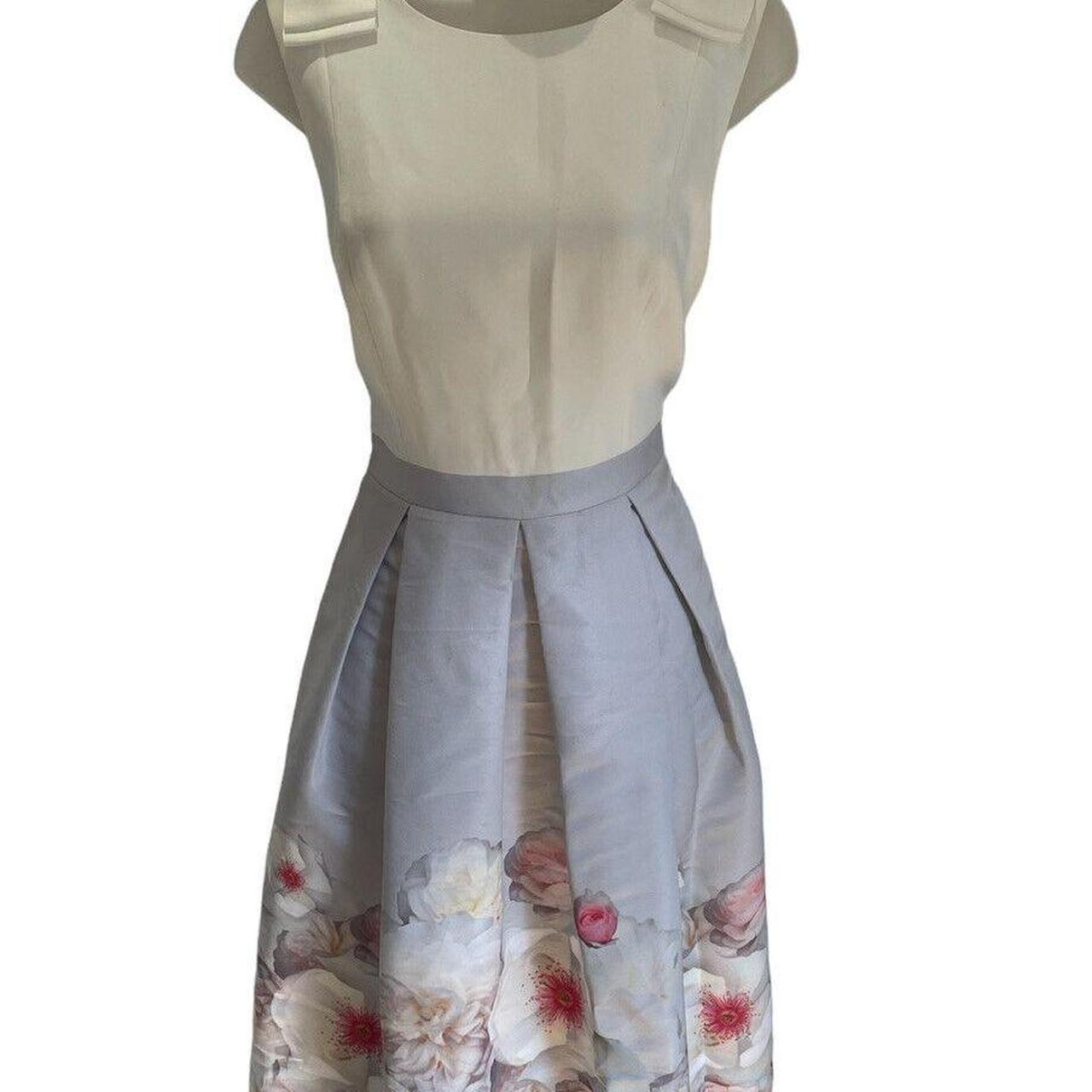 Ted Baker Gilith Bow Detail Ivory Floral Print Skirt