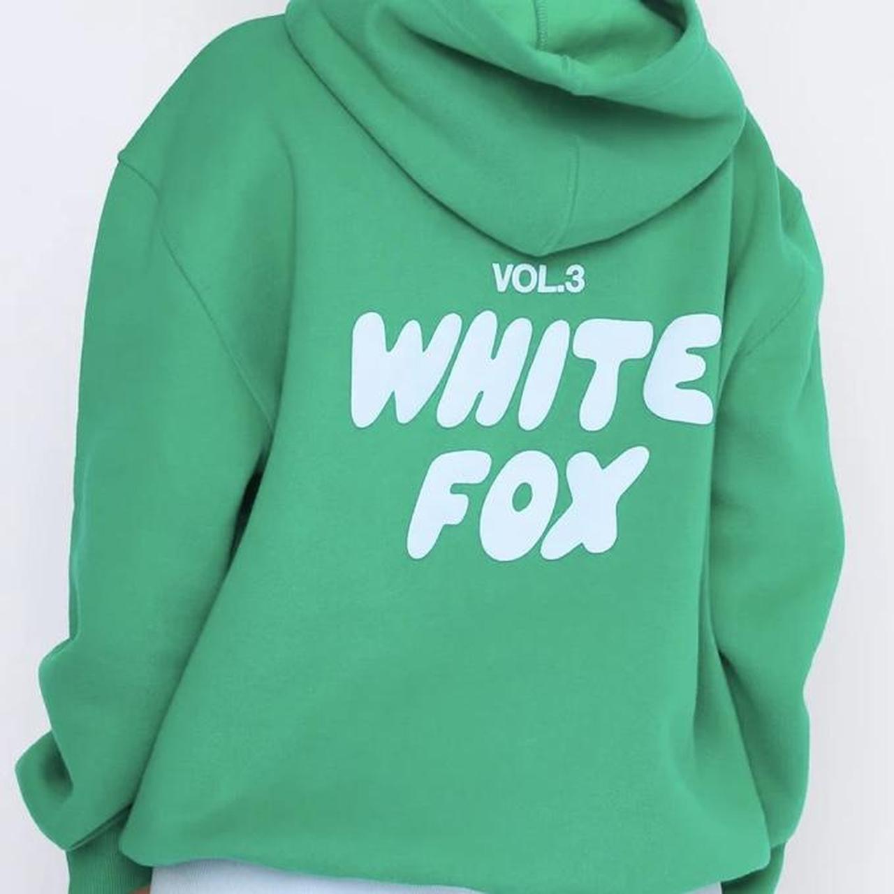 S/M white fox hoodie Happy to send pics of jumper irl - Depop