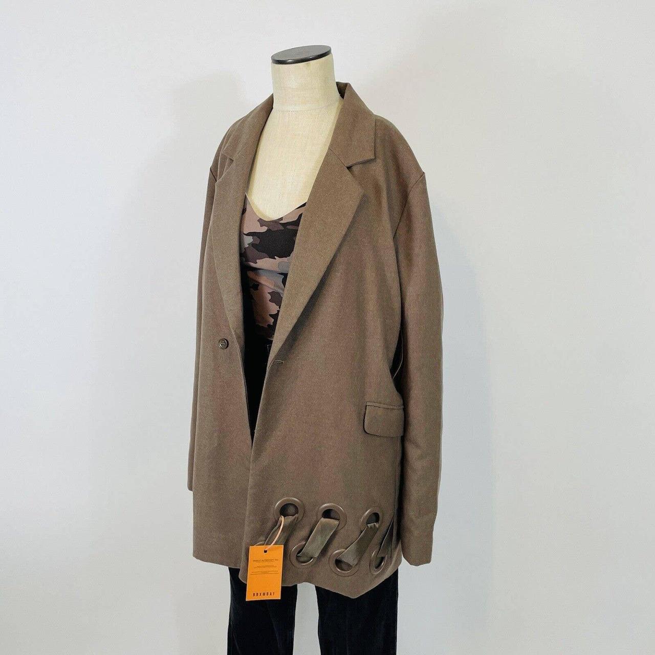 BBX Brand BB Blazer Jacket 12 Women's New Brown Long... Depop
