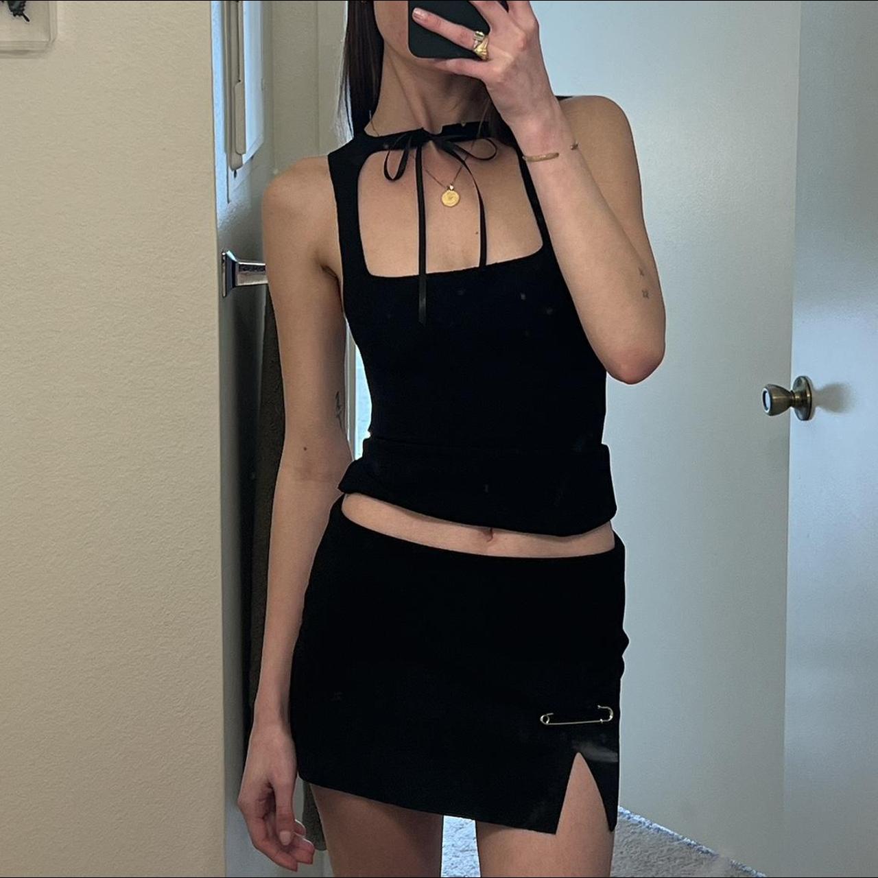 black bow skirt set, handmade by me 🎀 made to order,... - Depop