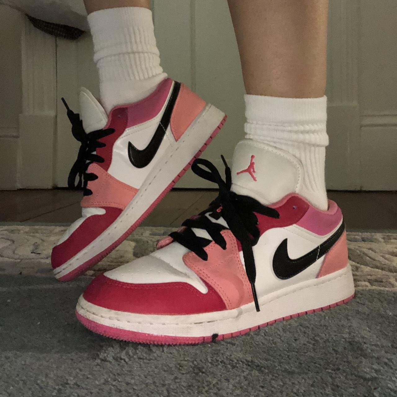 Air Jordan 1 Low Pink Red Eur 37.5 Au 6.57 Depop