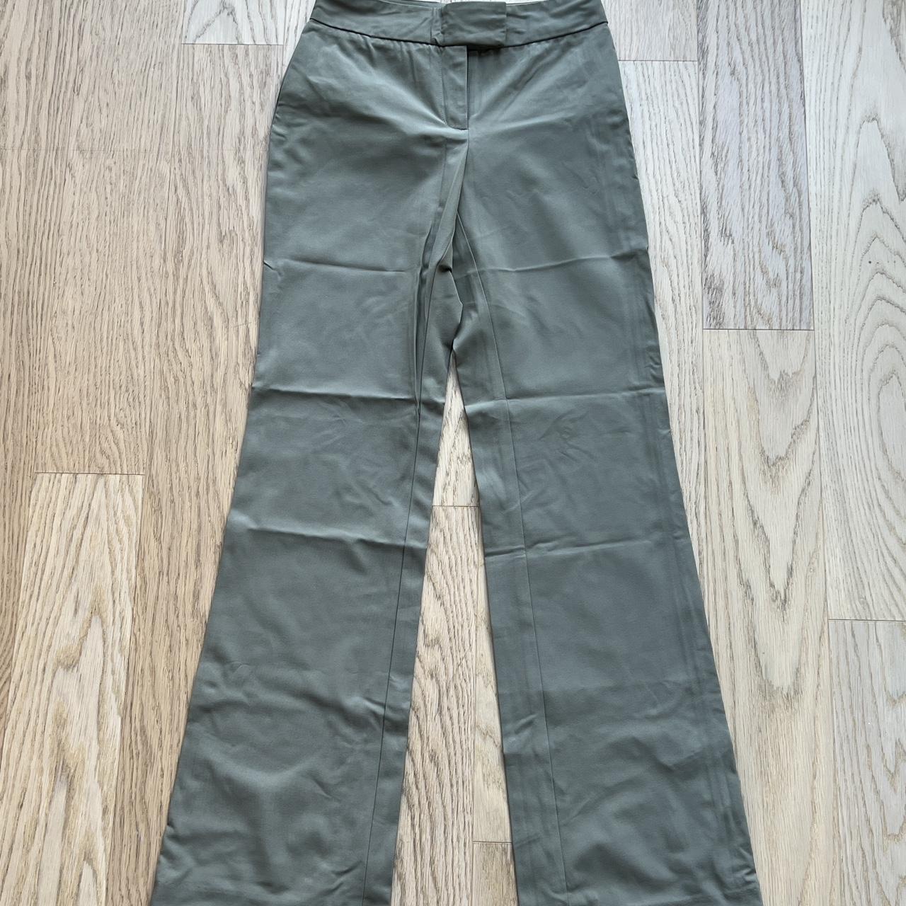 olive green vintage pants super chic, low waist... - Depop