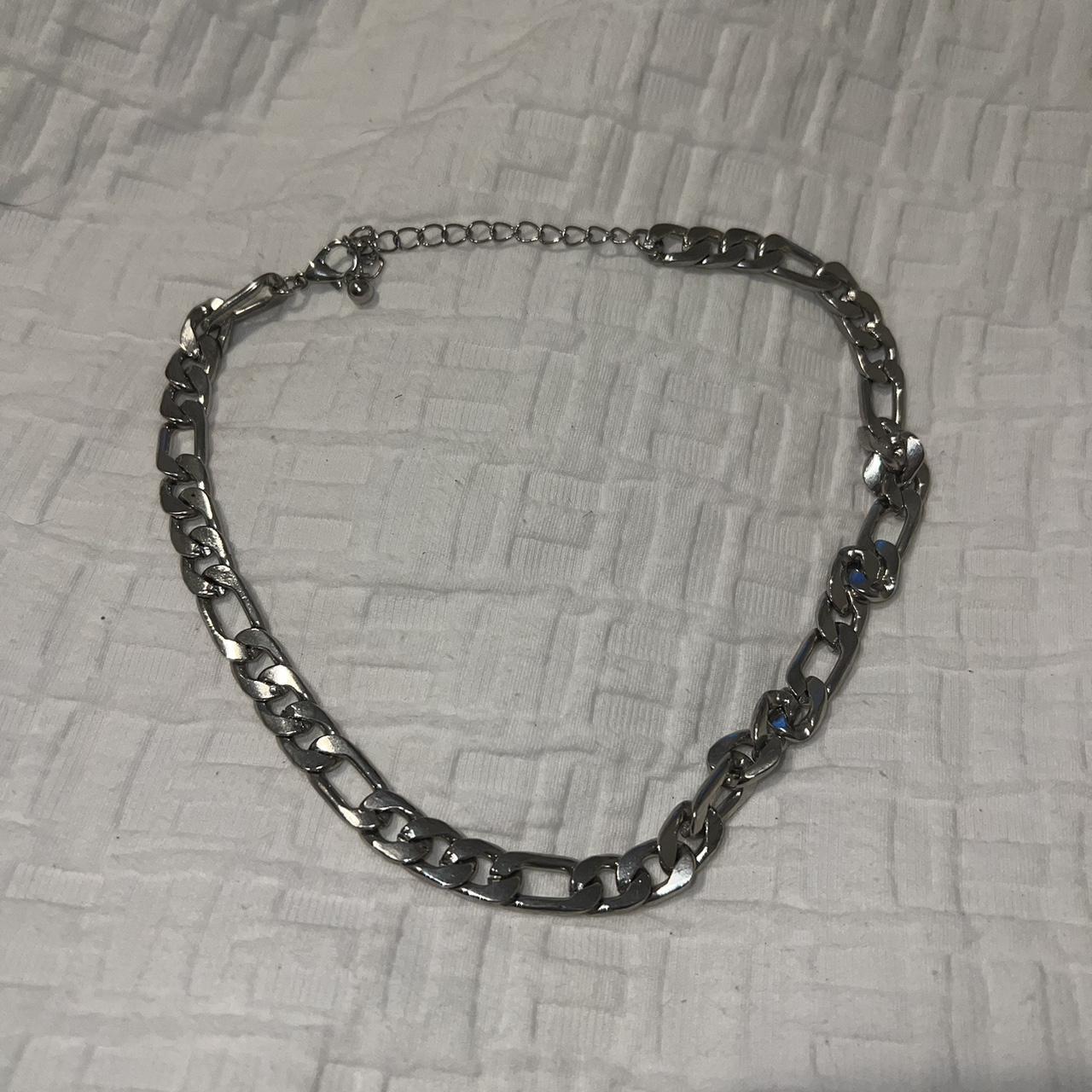stainless steel silver chain never worn before so... Depop