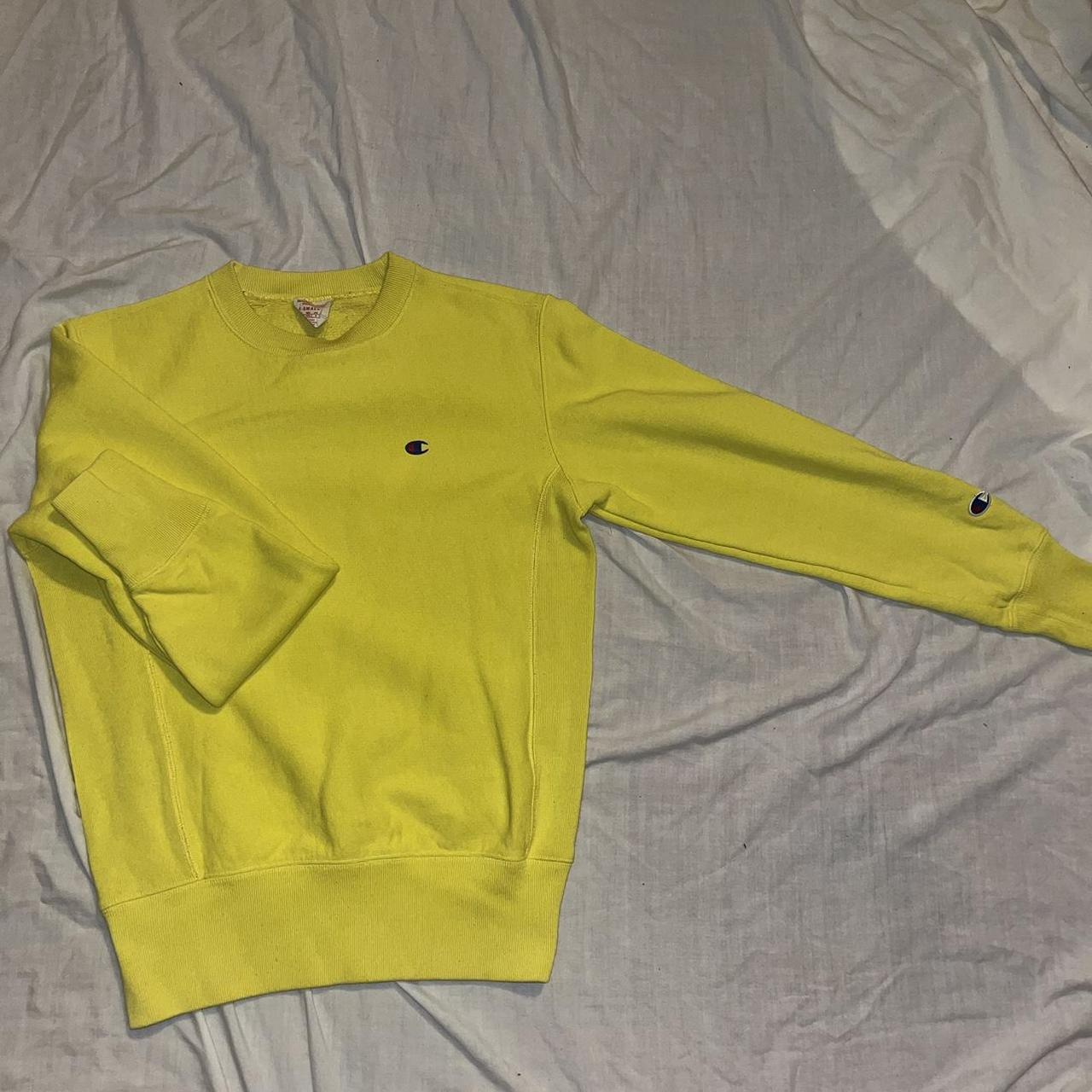 Champion yellow jumper womens on sale