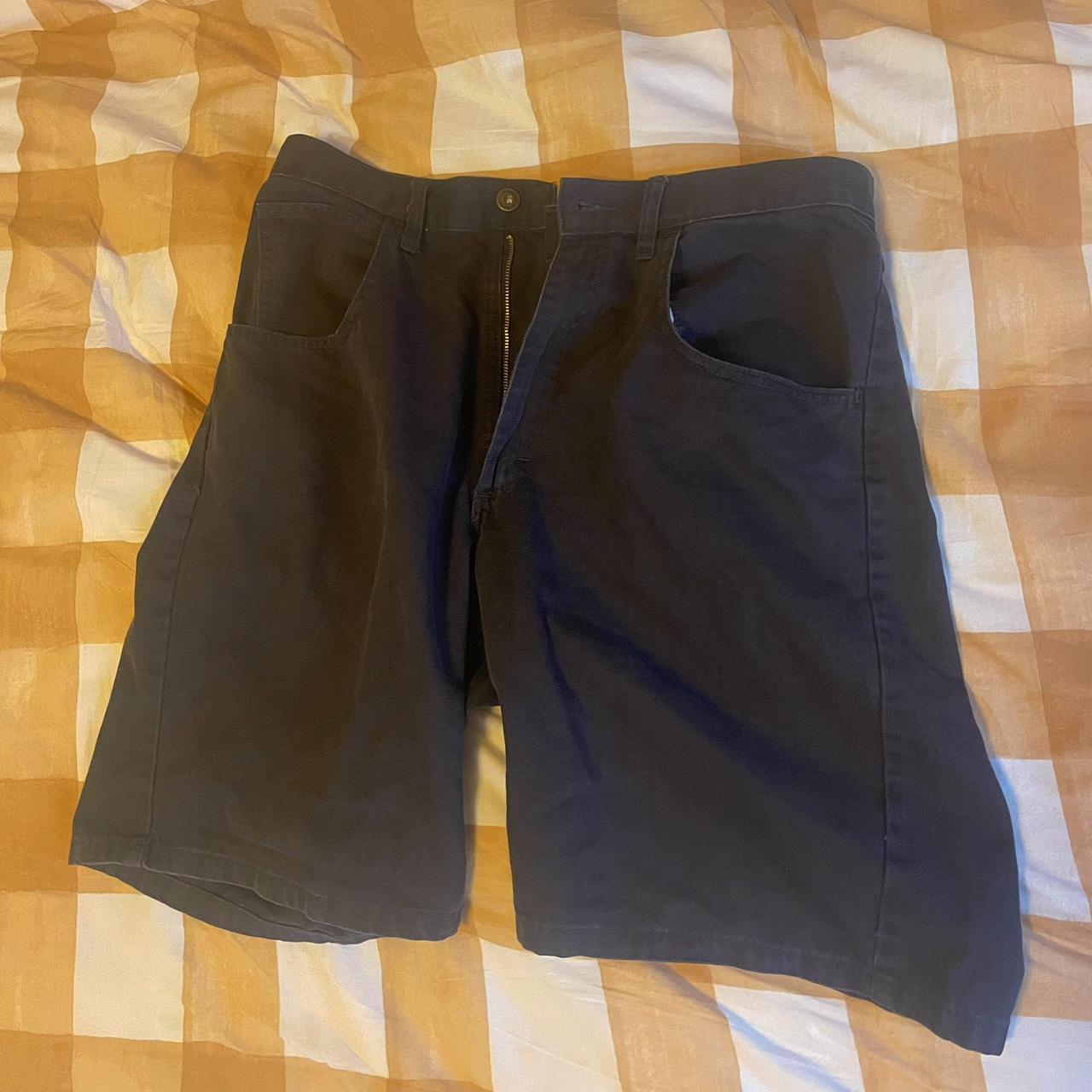 🖤Black Wrangler jean shorts 🖤 📏 34” waist Dm with... - Depop