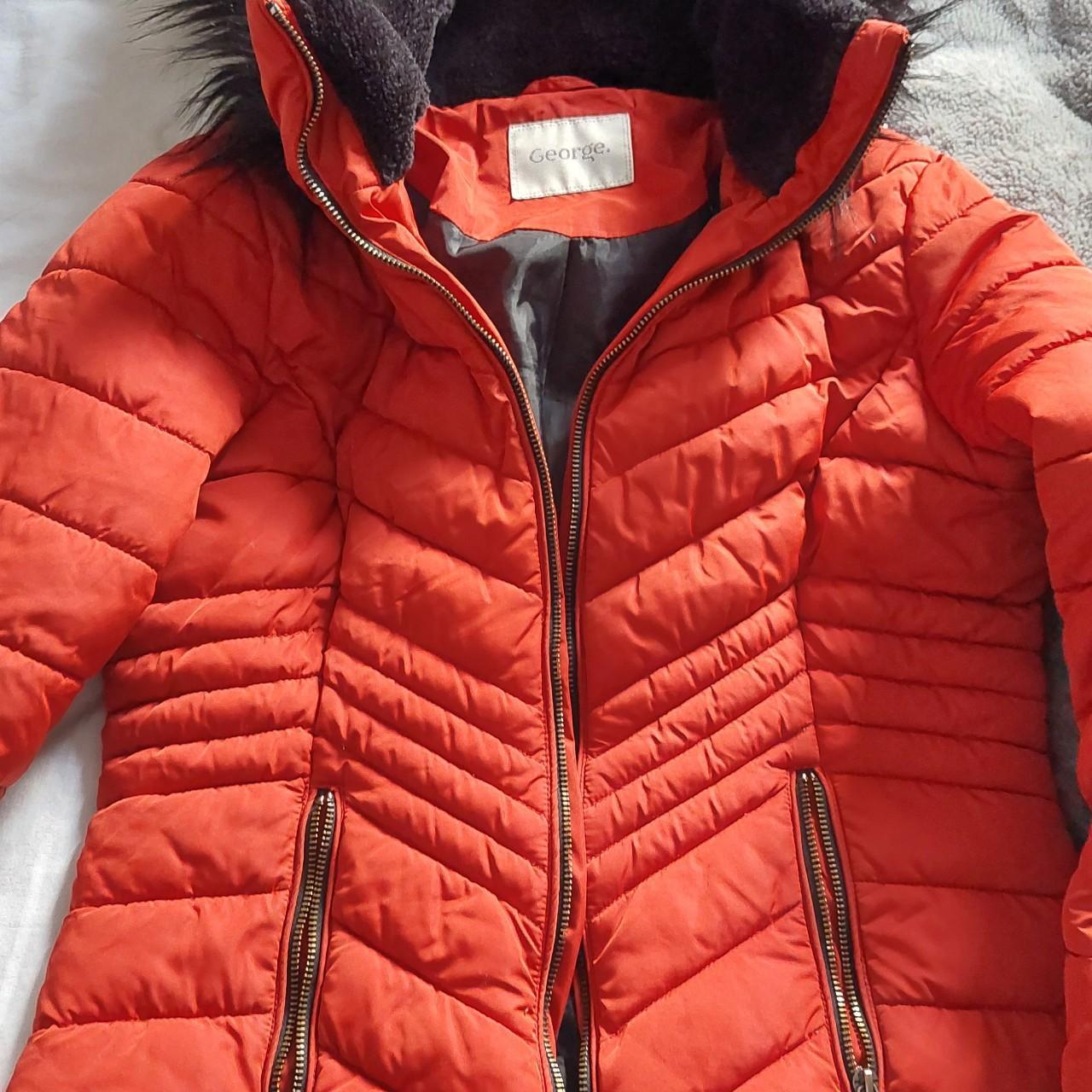 Burnt orange jacket size small best suited for... - Depop