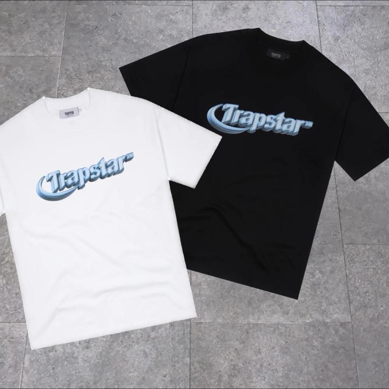 Trapstar cloud tee black and white Both size small... - Depop