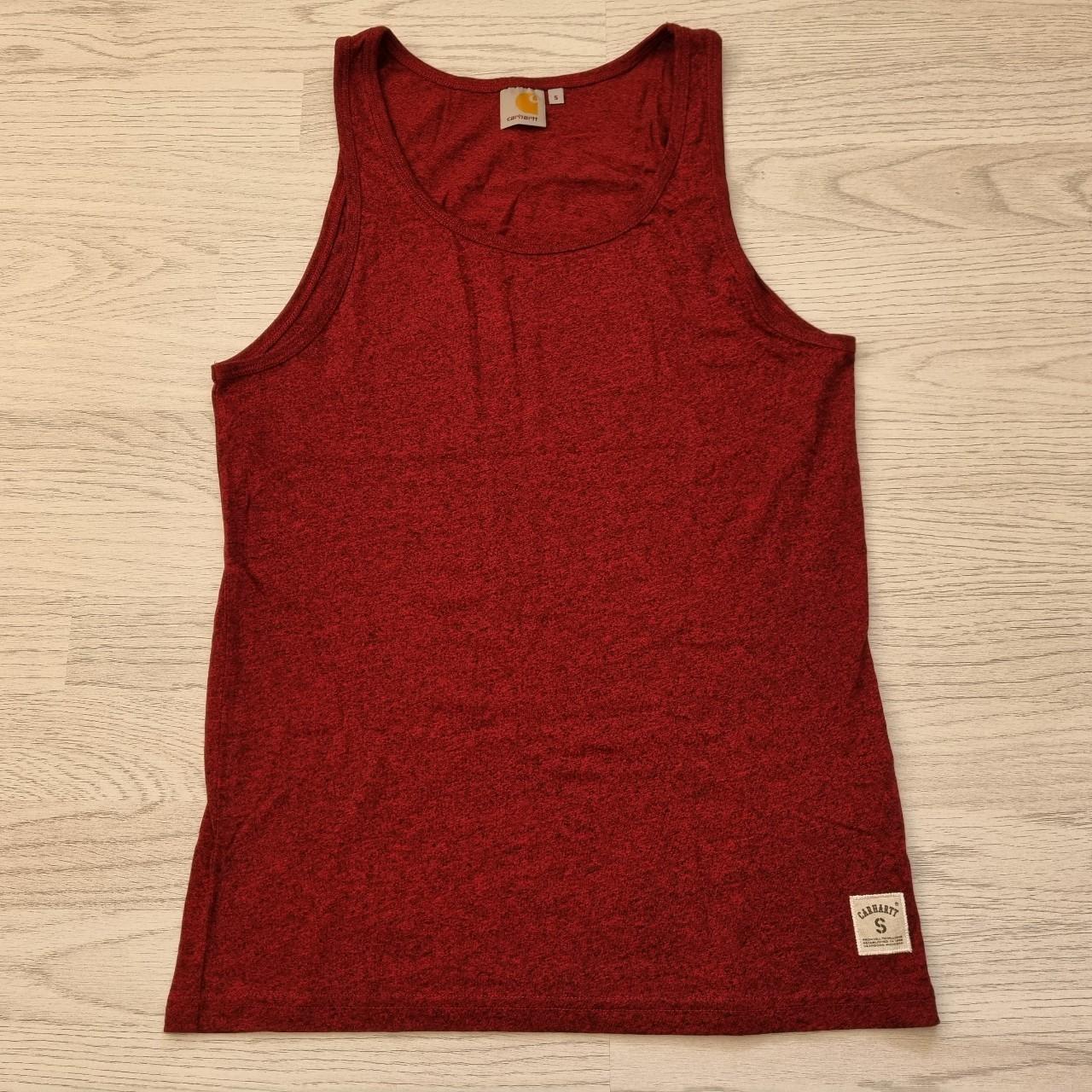 Carhartt WIP Men s Burgundy Vests tanks camis Depop carhartt-wip-men-s-burgundy-vests-tanks-camis-depop