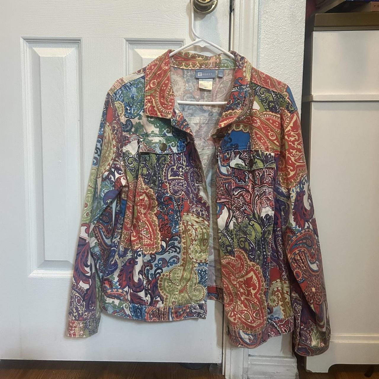 Women's Jacket - Multi - 14 – Colorful patchwork … - image 1