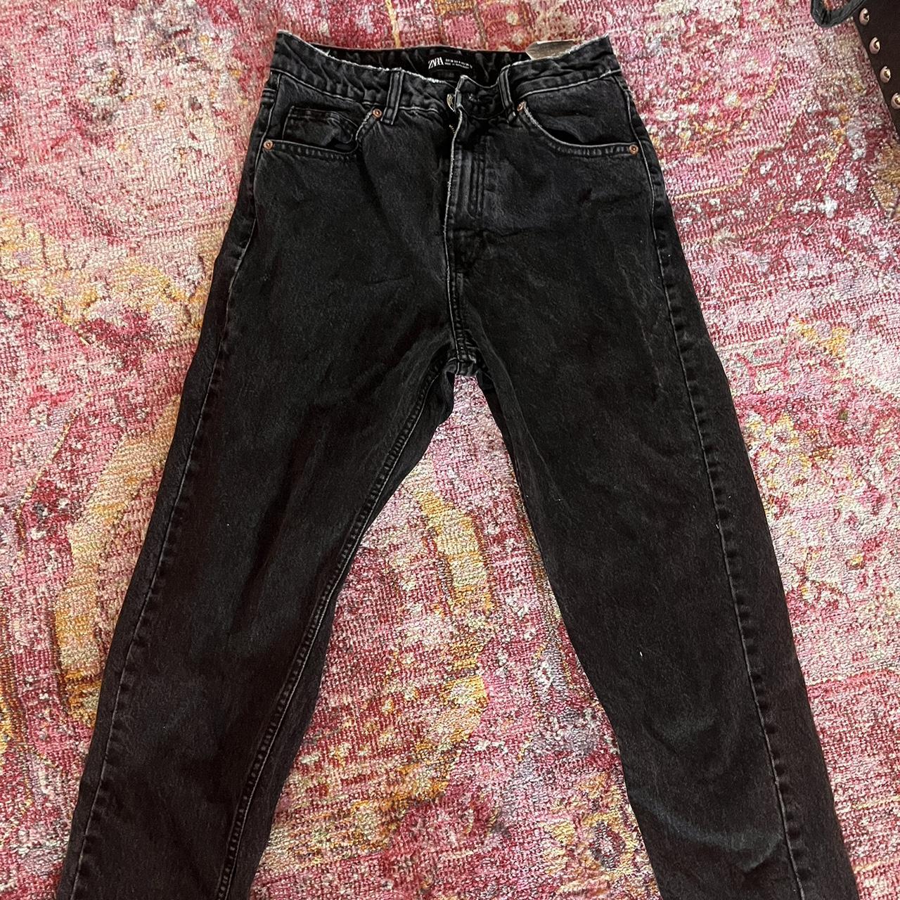 black highwaisted Zara jeans, super cute I just... Depop