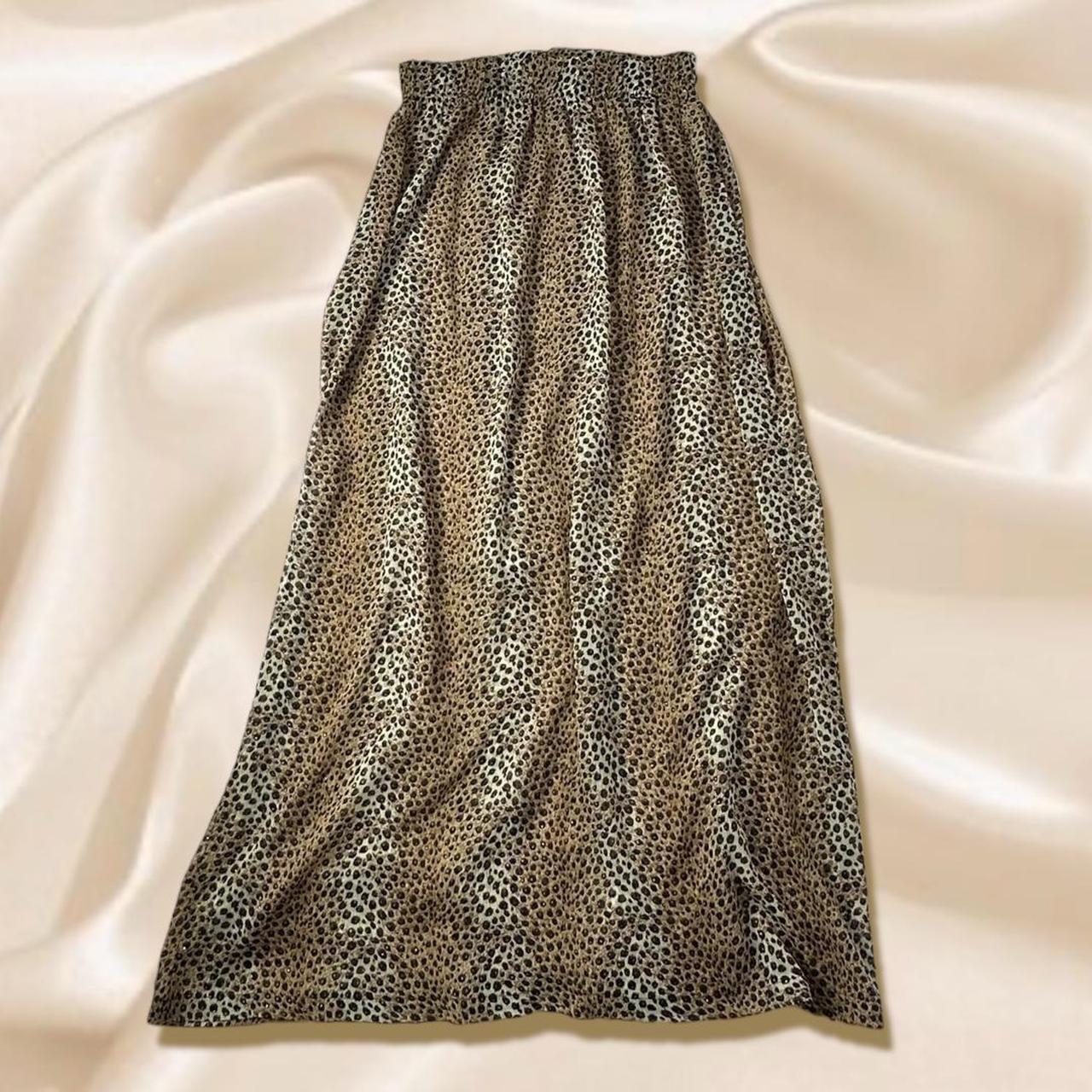 Leopard Print Semi Opaque Maxi Skirt Semi Opaque. Depop