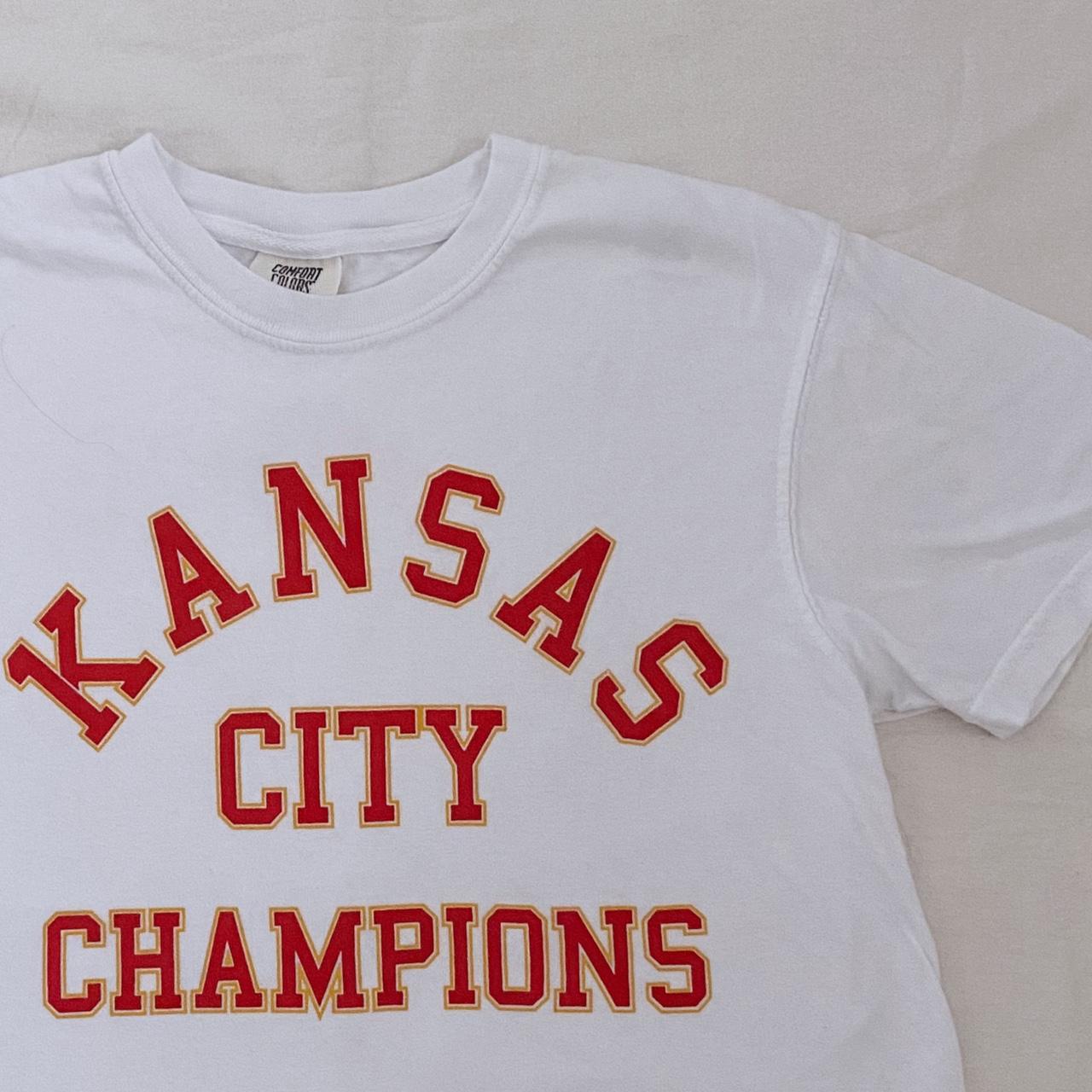 Kansas City chiefs comfort colors cropped shirt